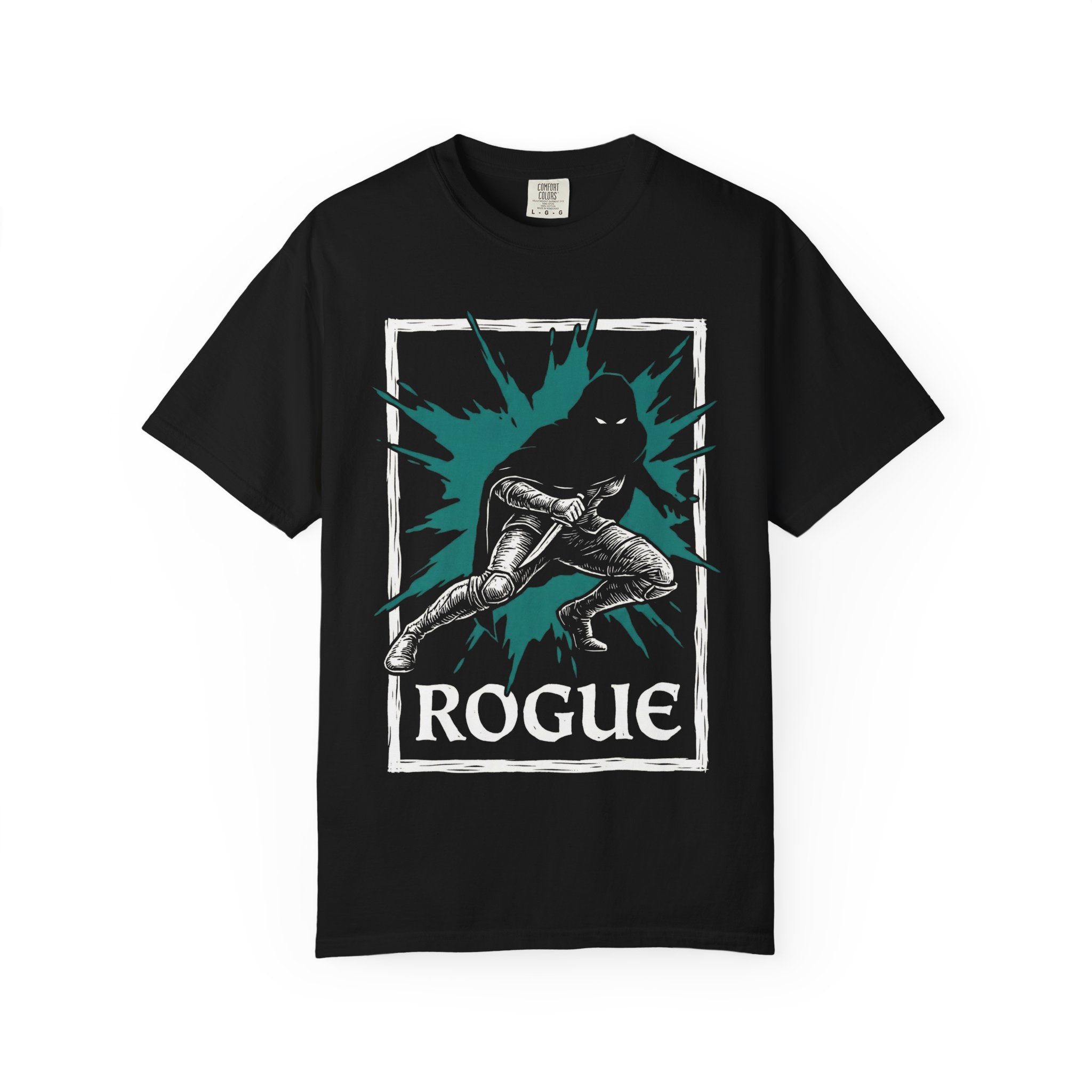 Rogue Class T-Shirt | D&D Sneak Attack & Assassin Gift | Unisex Comfort Colors® 1717 Female Design
