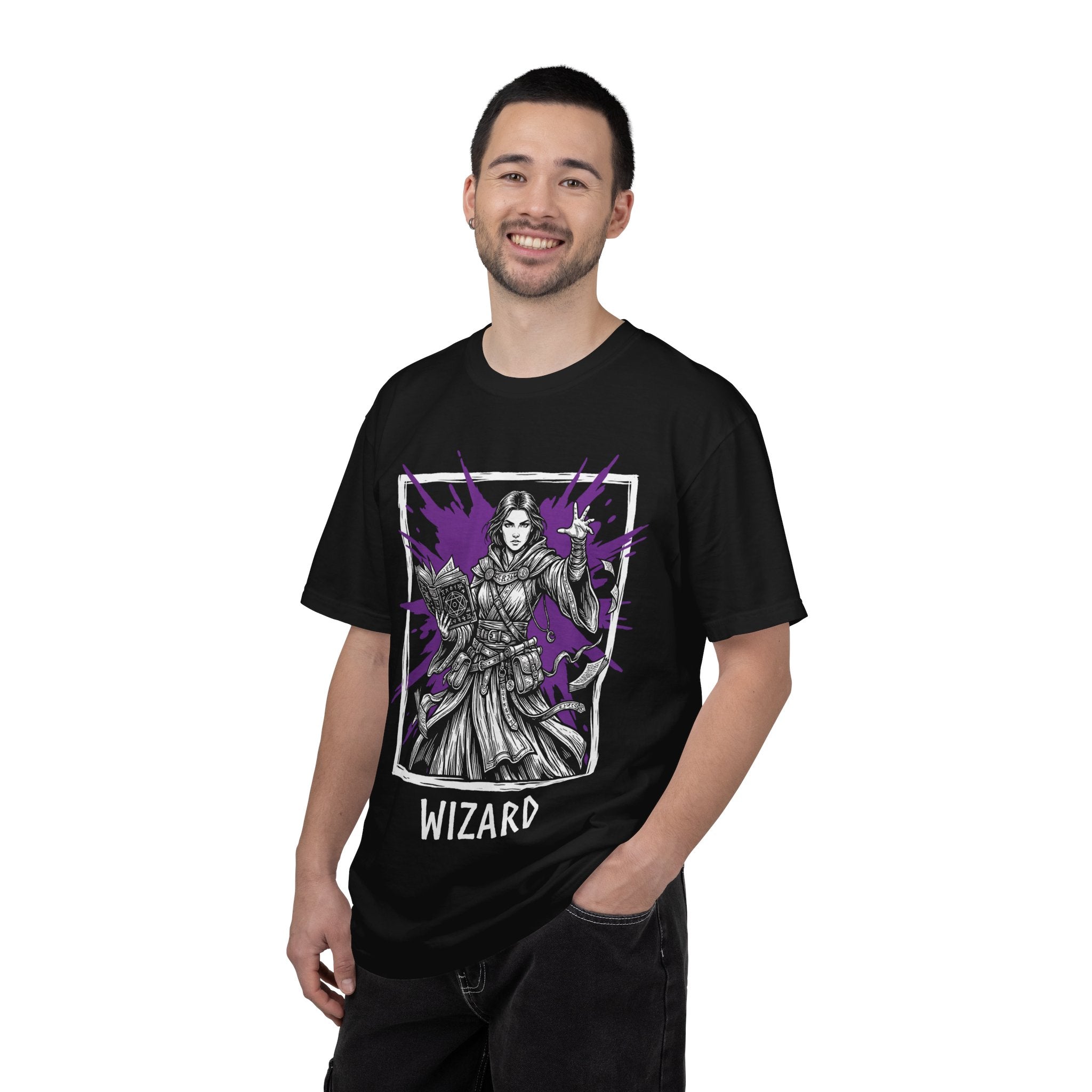 Wizard Class T-Shirt | D&D Arcane Magic & Spellbook Gift | Unisex Comfort Colors® 1717 Female Design