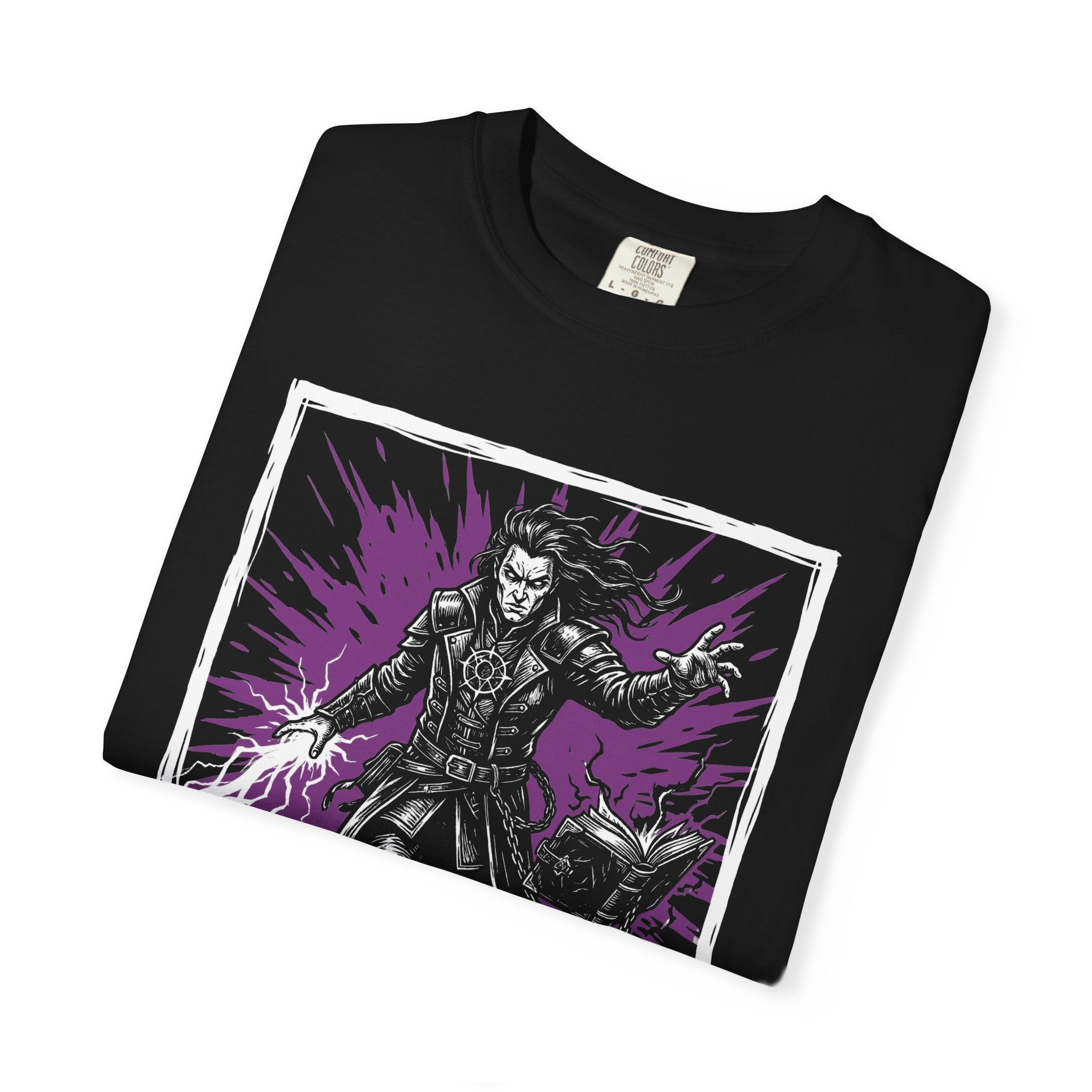 Warlock Class T-Shirt | D&D Eldritch Blast Gift | Unisex Comfort Colors® 1717 Male Design