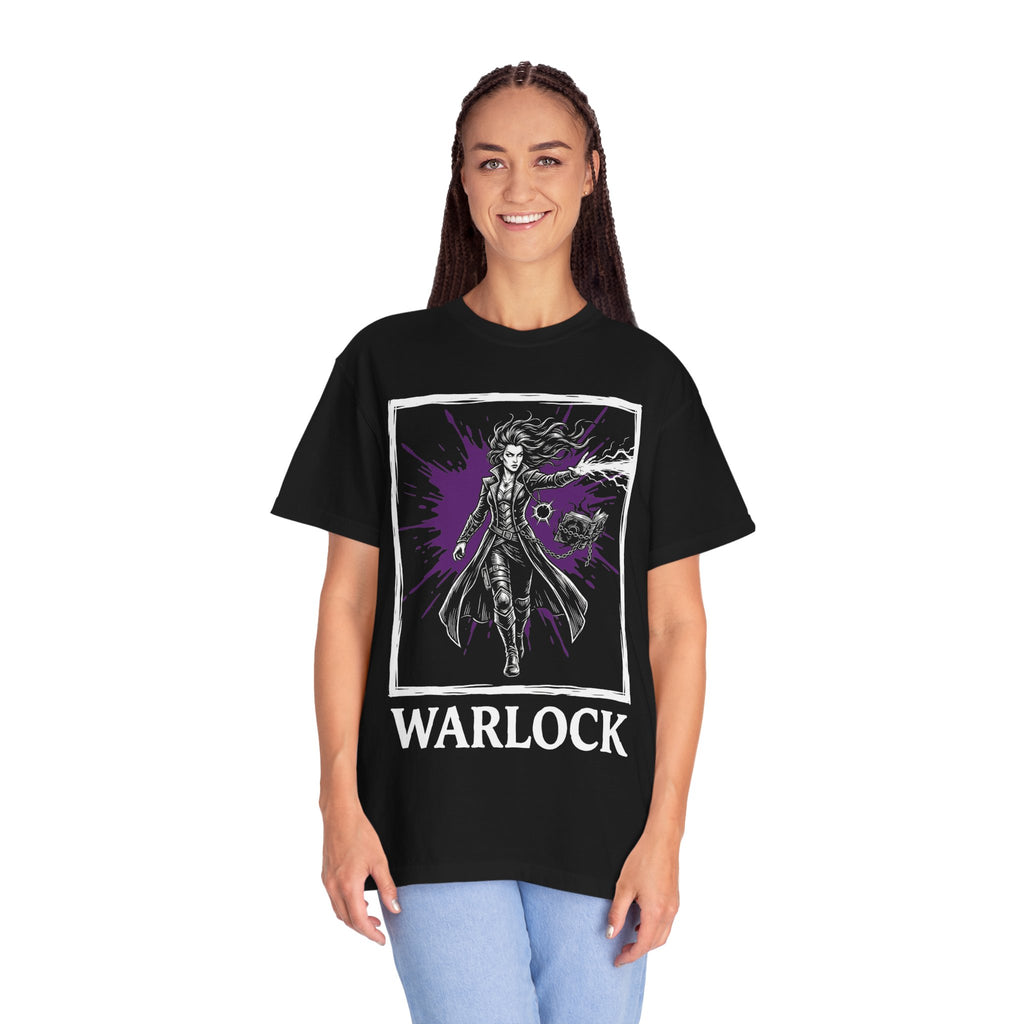 Warlock Class T-Shirt | D&D Eldritch Blast Gift | Unisex Comfort Colors® 1717 Female Design