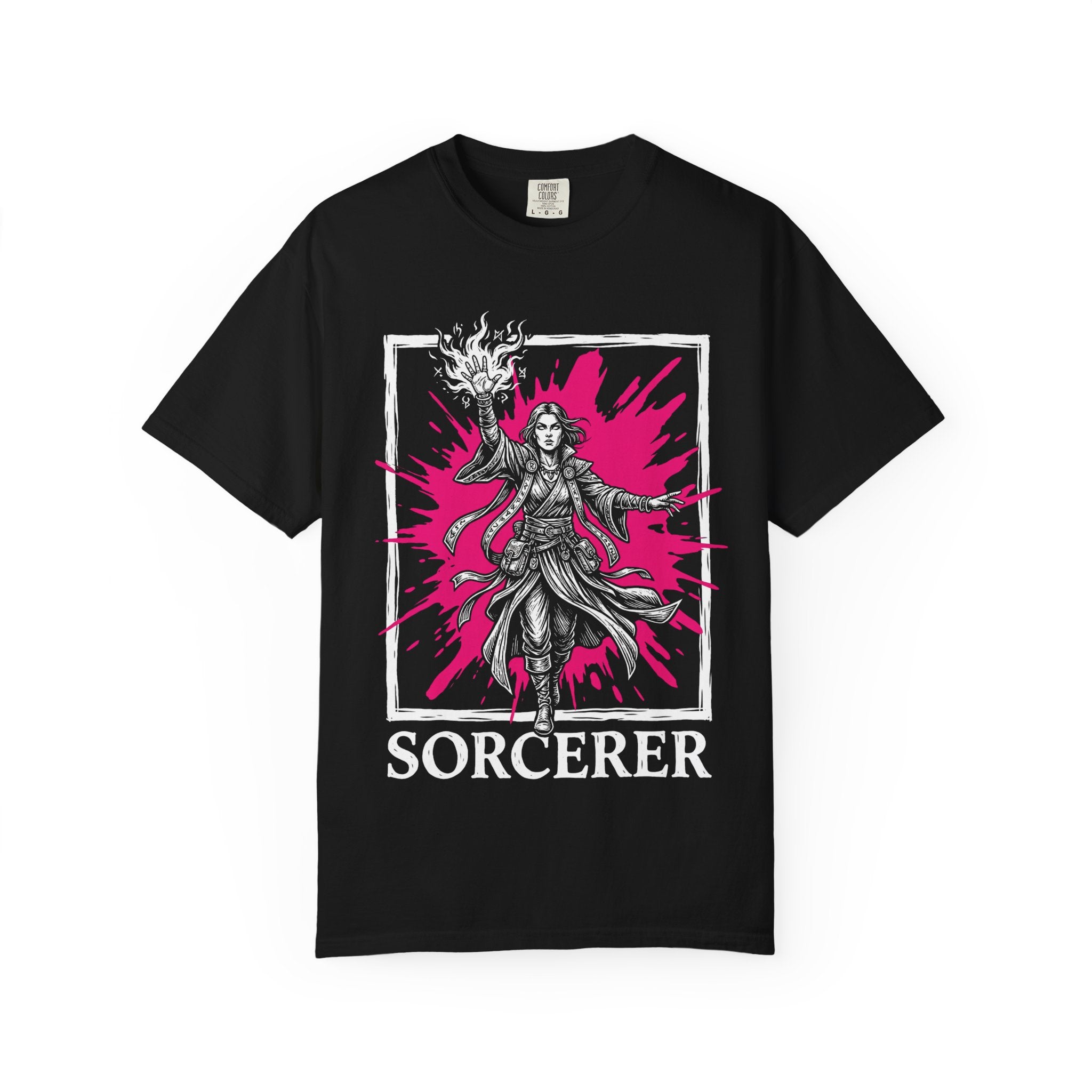 Sorcerer Class T-Shirt | D&D Innate Magic & Spellcaster Gift | Unisex Comfort Colors® 1717 Female Design