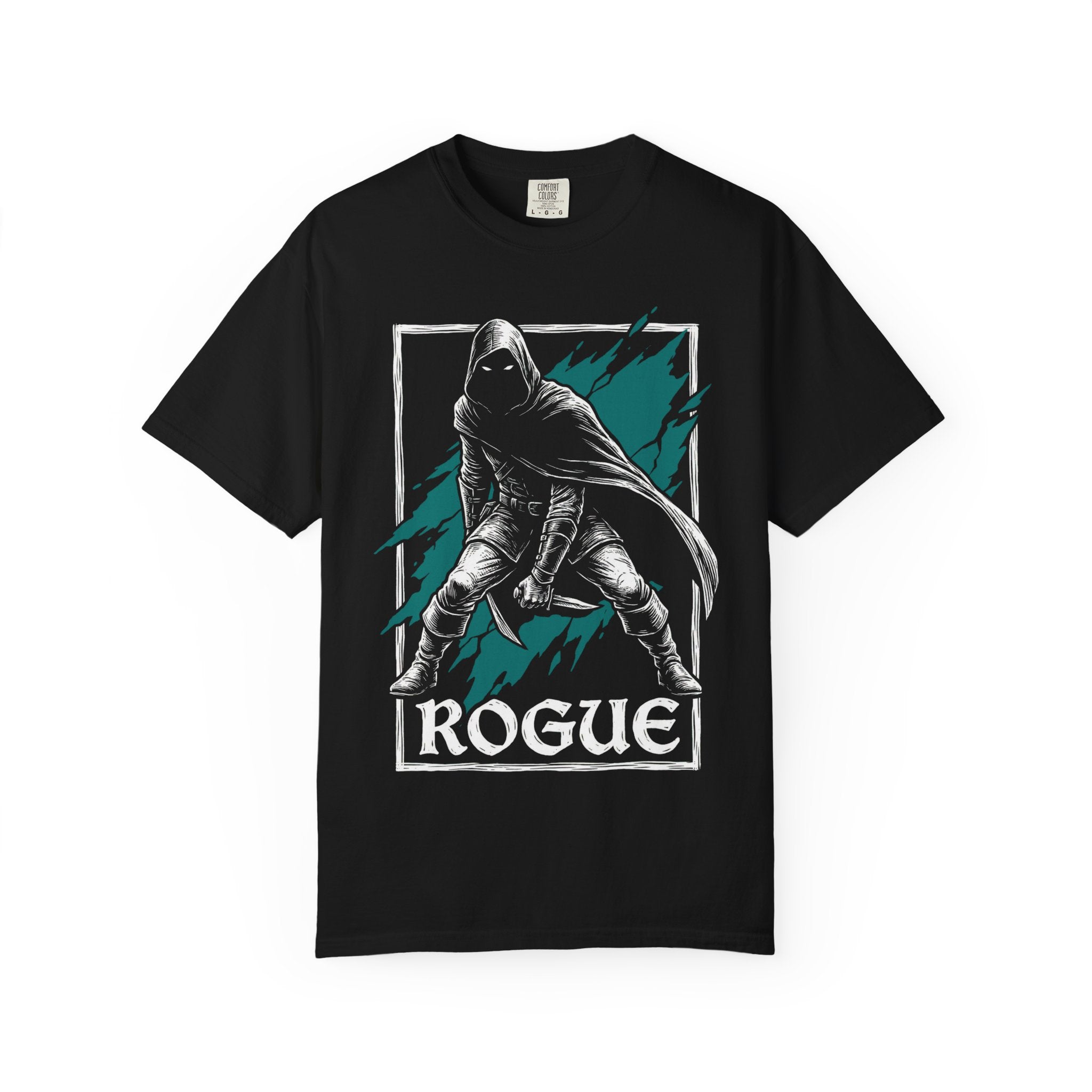 Rogue Class T-Shirt | D&D Sneak Attack & Assassin Gift | Unisex Comfort Colors® 1717 Male Design