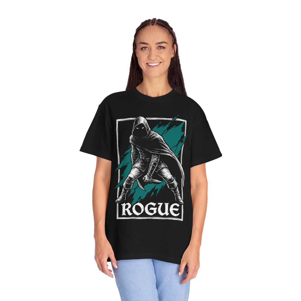 Rogue Class T-Shirt | D&D Sneak Attack & Assassin Gift | Unisex Comfort Colors® 1717 Male Design