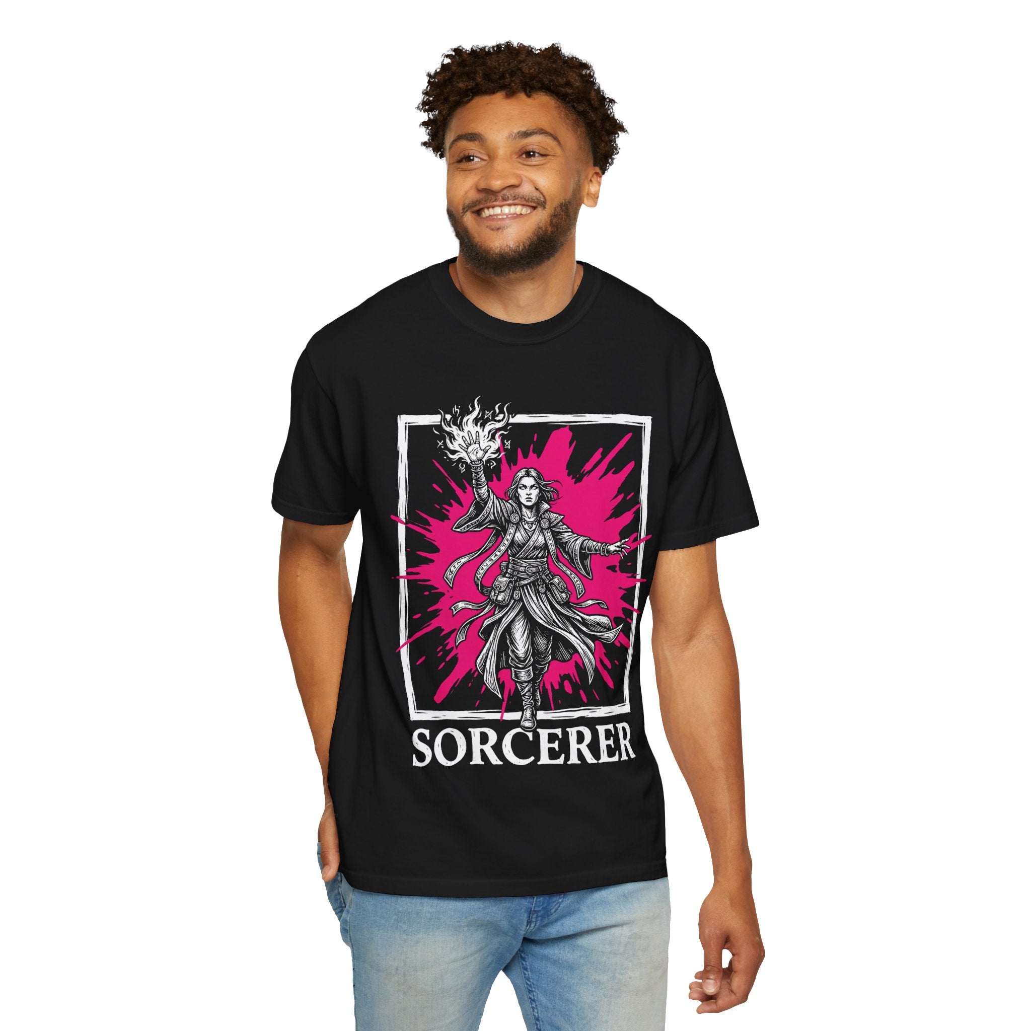 Sorcerer Class T-Shirt | D&D Innate Magic & Spellcaster Gift | Unisex Comfort Colors® 1717 Female Design
