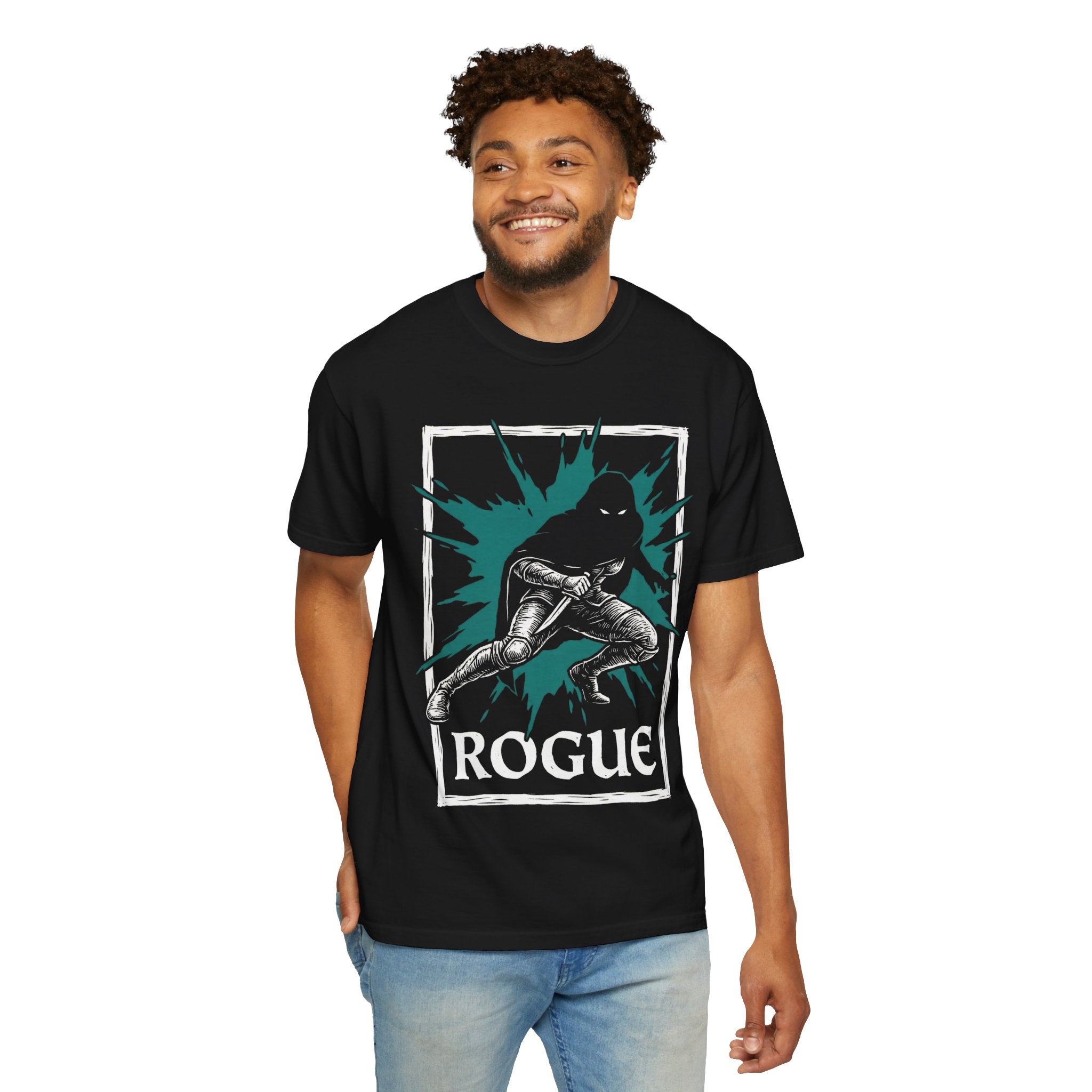 Rogue Class T-Shirt | D&D Sneak Attack & Assassin Gift | Unisex Comfort Colors® 1717 Female Design