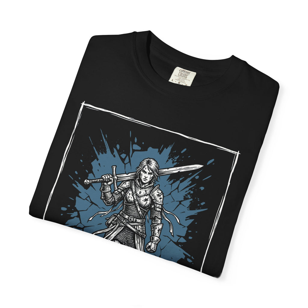 Fighter Class T-Shirt | D&D Warrior & Greatsword Gift | Unisex Comfort Colors® 1717 Female Design