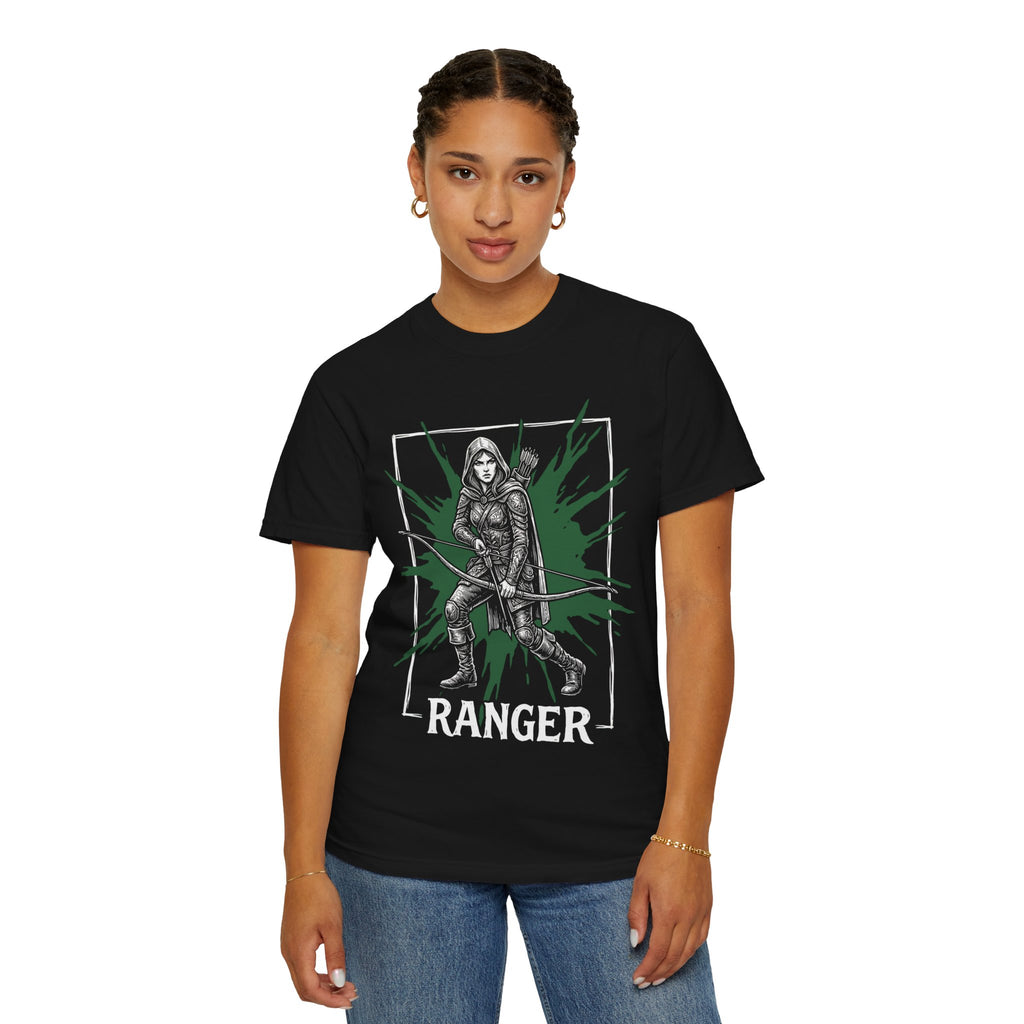 Ranger Class T-Shirt | D&D Archery & Survival Gift | Unisex Comfort Colors® 1717 Female Design