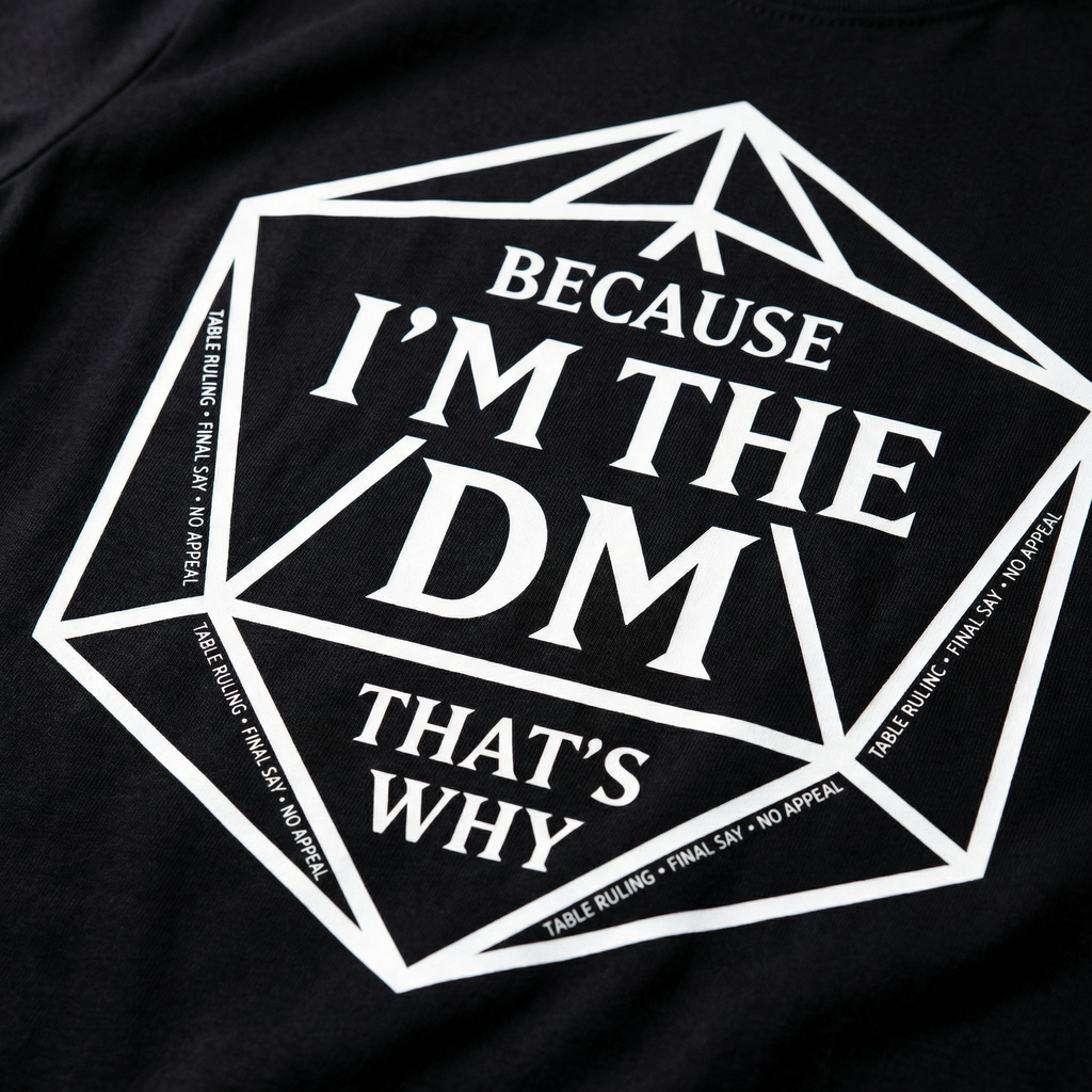 Because I’m the DM That’s Why T-Shirt | Funny D&D Dungeon Master Gift | Unisex Comfort Colors® 1717