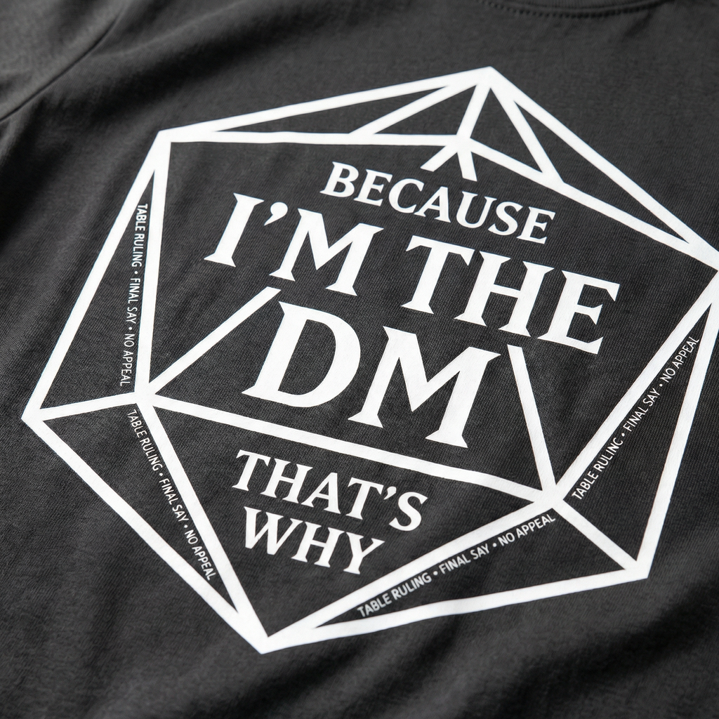 Because I’m the DM That’s Why T-Shirt | Funny D&D Dungeon Master Gift | Unisex Comfort Colors® 1717