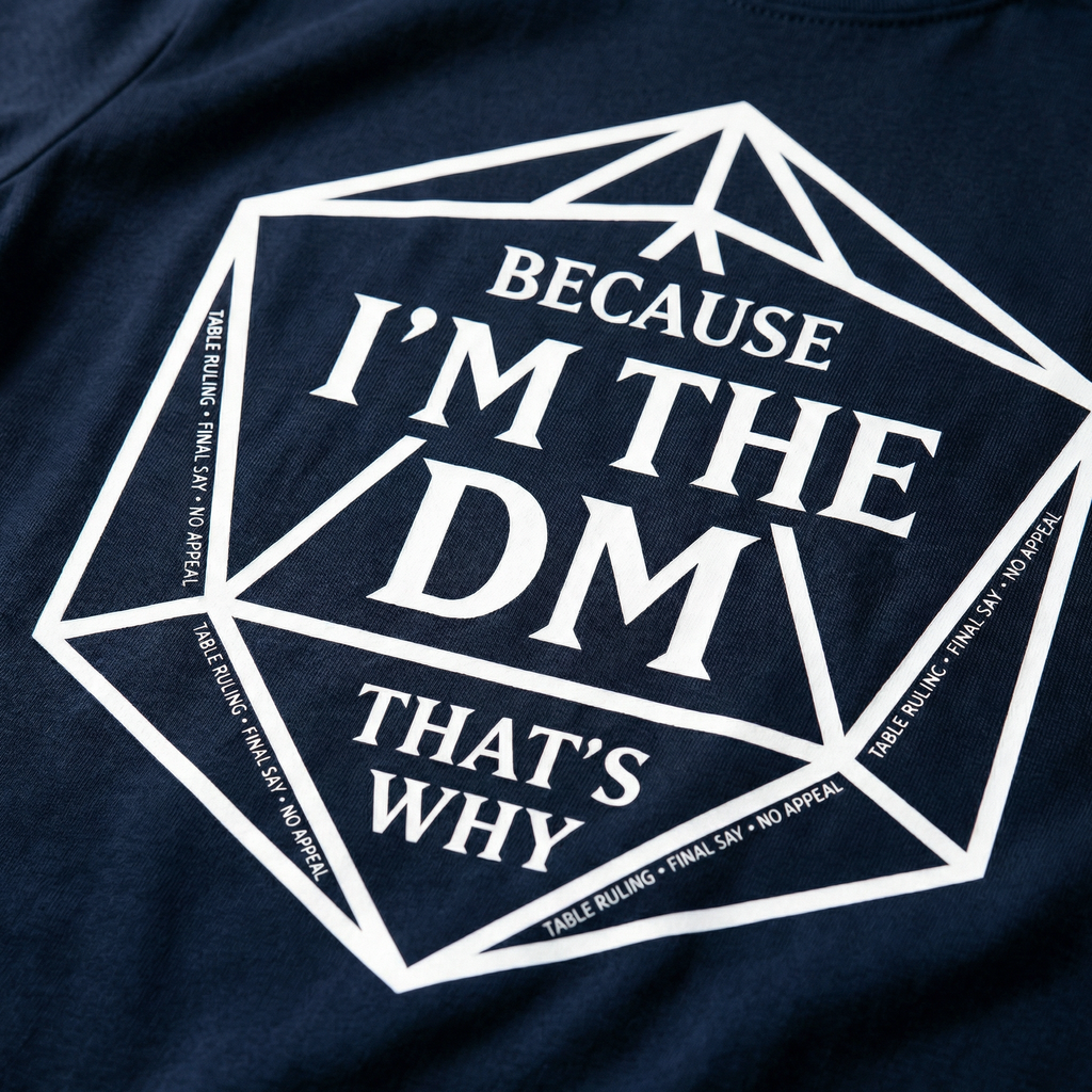 Because I’m the DM That’s Why T-Shirt | Funny D&D Dungeon Master Gift | Unisex Comfort Colors® 1717