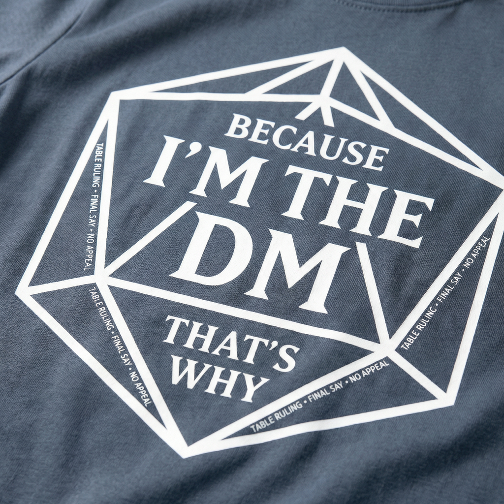 Because I’m the DM That’s Why T-Shirt | Funny D&D Dungeon Master Gift | Unisex Comfort Colors® 1717