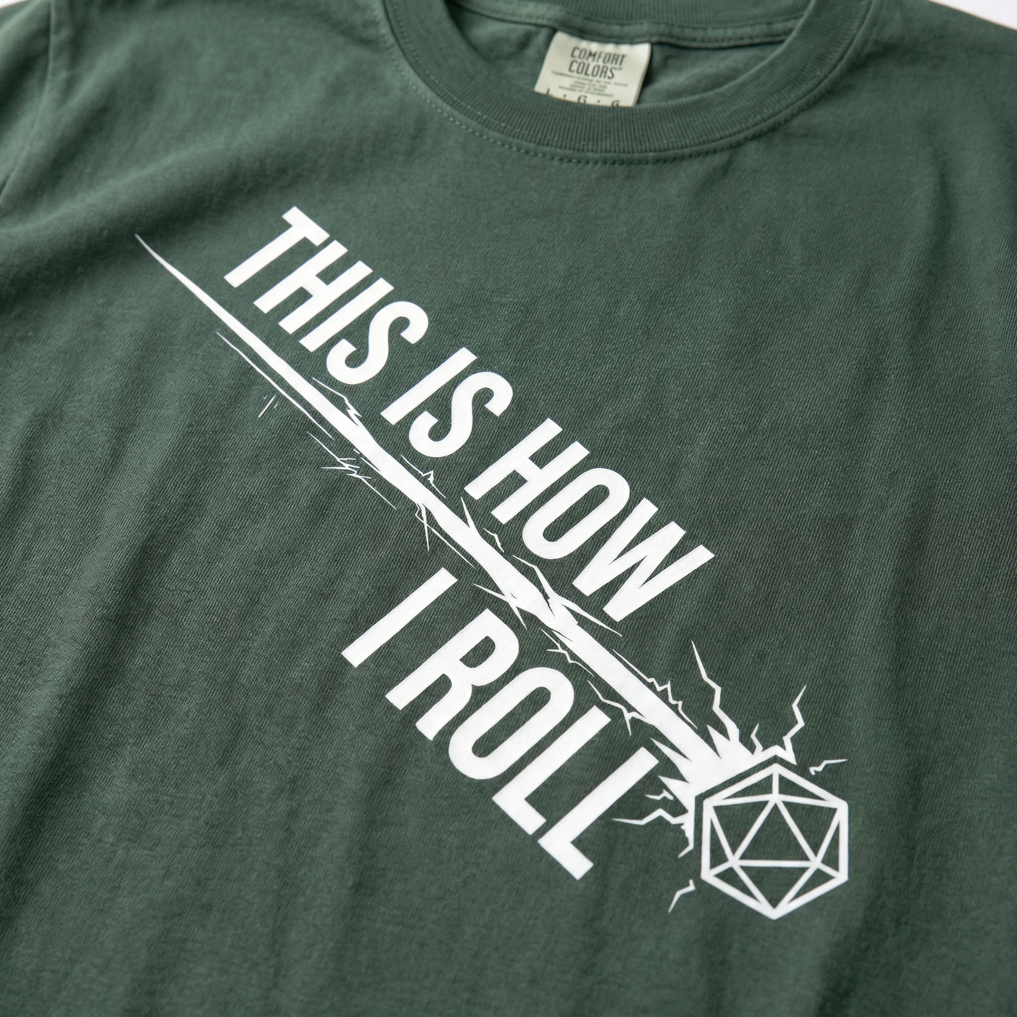 This Is How I Roll T-Shirt | Funny D20 RPG Dice Gift | Unisex Comfort Colors® 1717