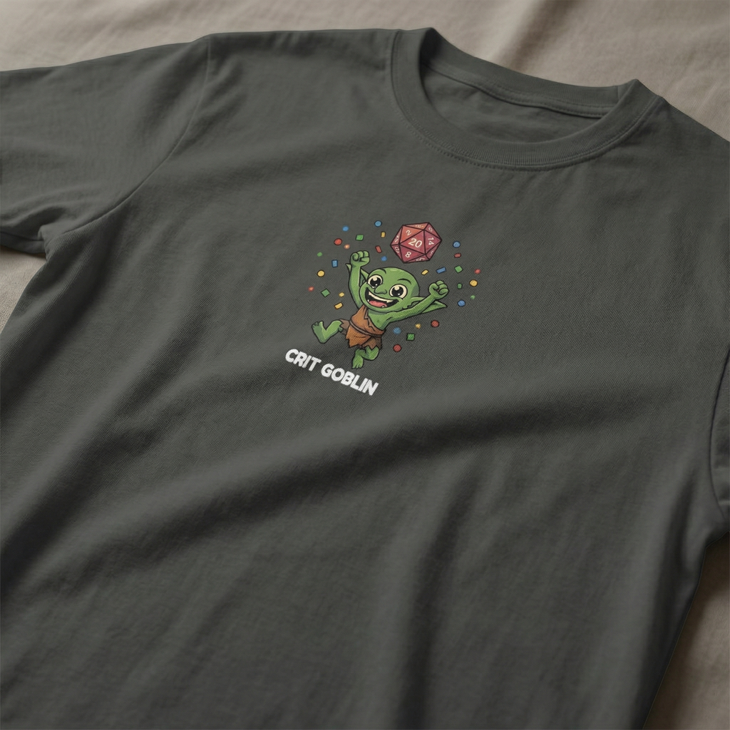 Crit Goblin T-Shirt | Funny DnD Tee | Dungeons and Dragons Gift | Natural 20 Shirt | Gift for D&D Players