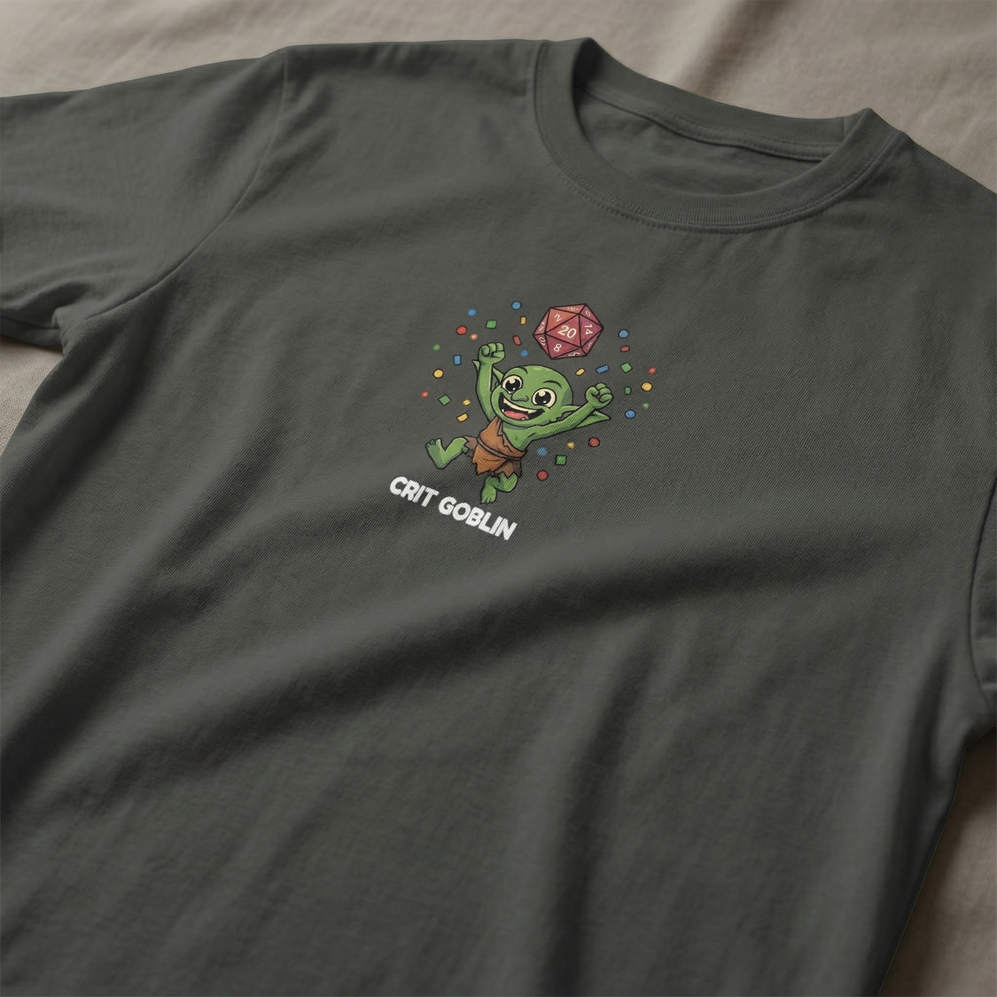 Crit Goblin T-Shirt | Funny DnD Tee | Dungeons and Dragons Gift | Natural 20 Shirt | Gift for D&D Players