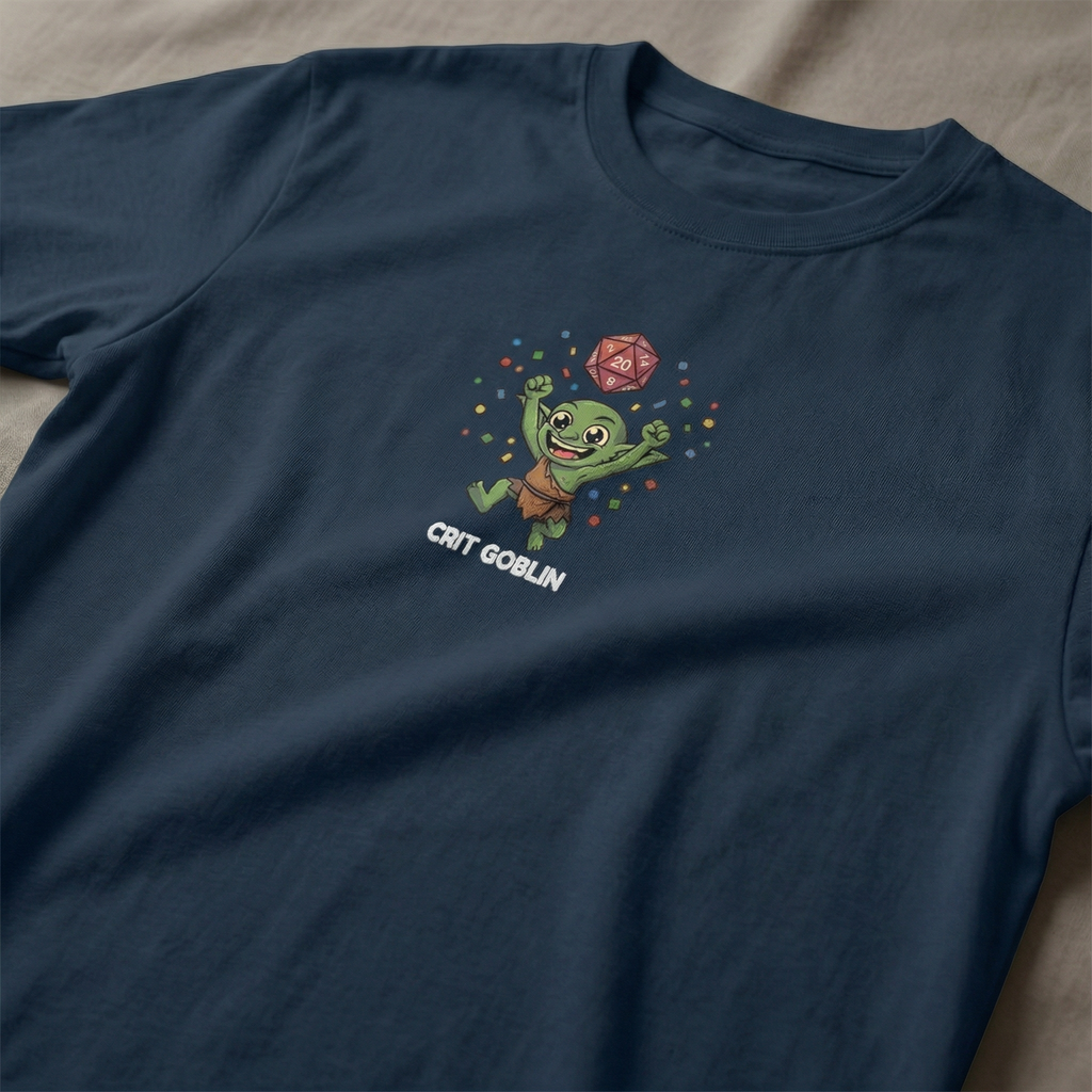 Crit Goblin T-Shirt | Funny DnD Tee | Dungeons and Dragons Gift | Natural 20 Shirt | Gift for D&D Players