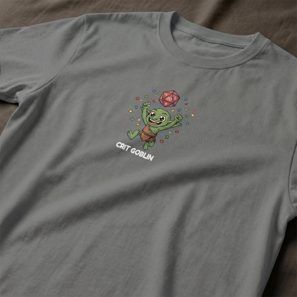 Crit Goblin T-Shirt | Funny DnD Tee | Dungeons and Dragons Gift | Natural 20 Shirt | Gift for D&D Players