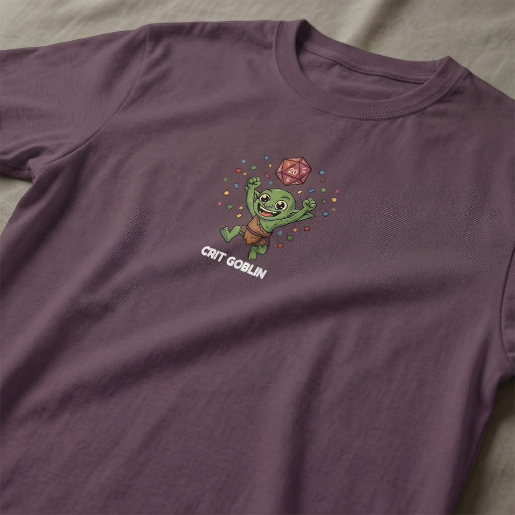 Crit Goblin T-Shirt | Funny DnD Tee | Dungeons and Dragons Gift | Natural 20 Shirt | Gift for D&D Players