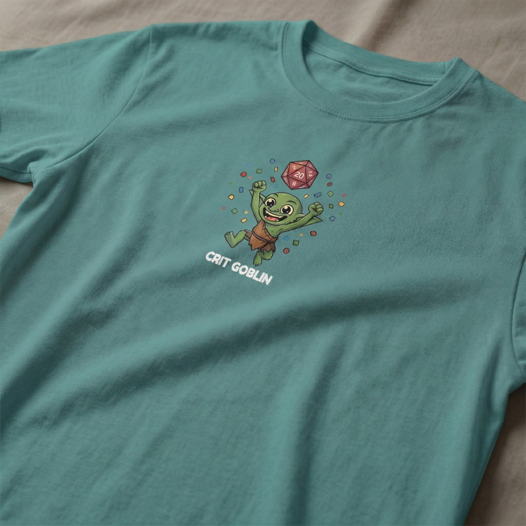 Crit Goblin T-Shirt | Funny DnD Tee | Dungeons and Dragons Gift | Natural 20 Shirt | Gift for D&D Players