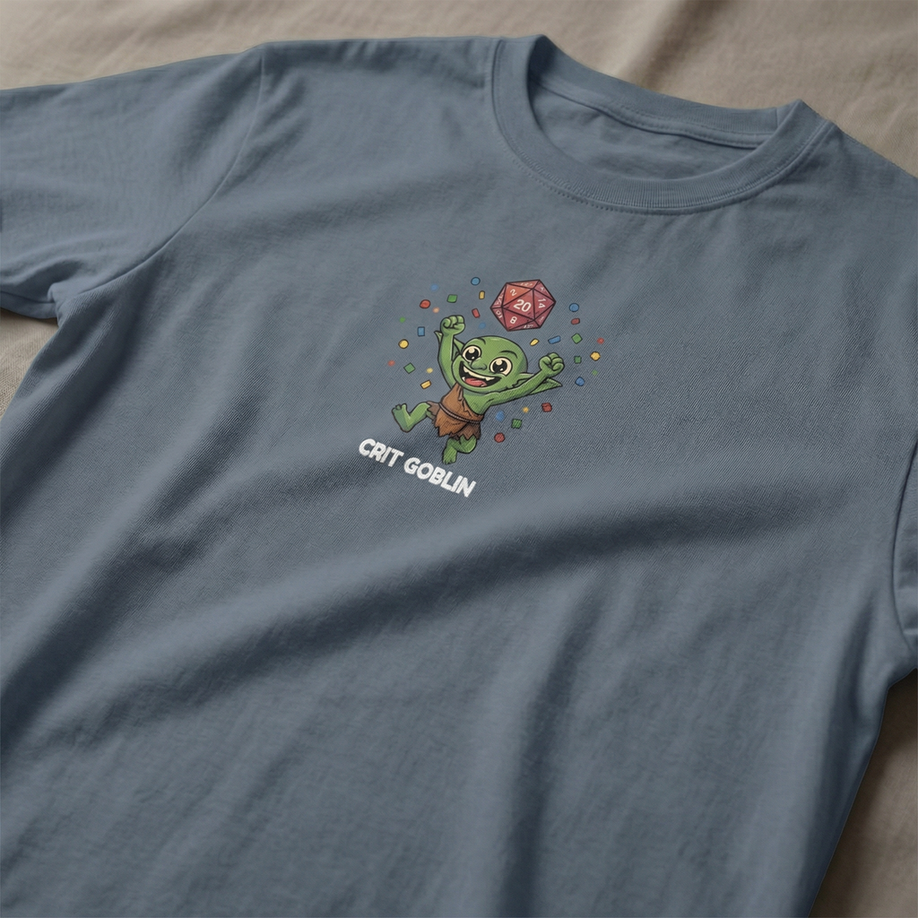 Crit Goblin T-Shirt | Funny DnD Tee | Dungeons and Dragons Gift | Natural 20 Shirt | Gift for D&D Players