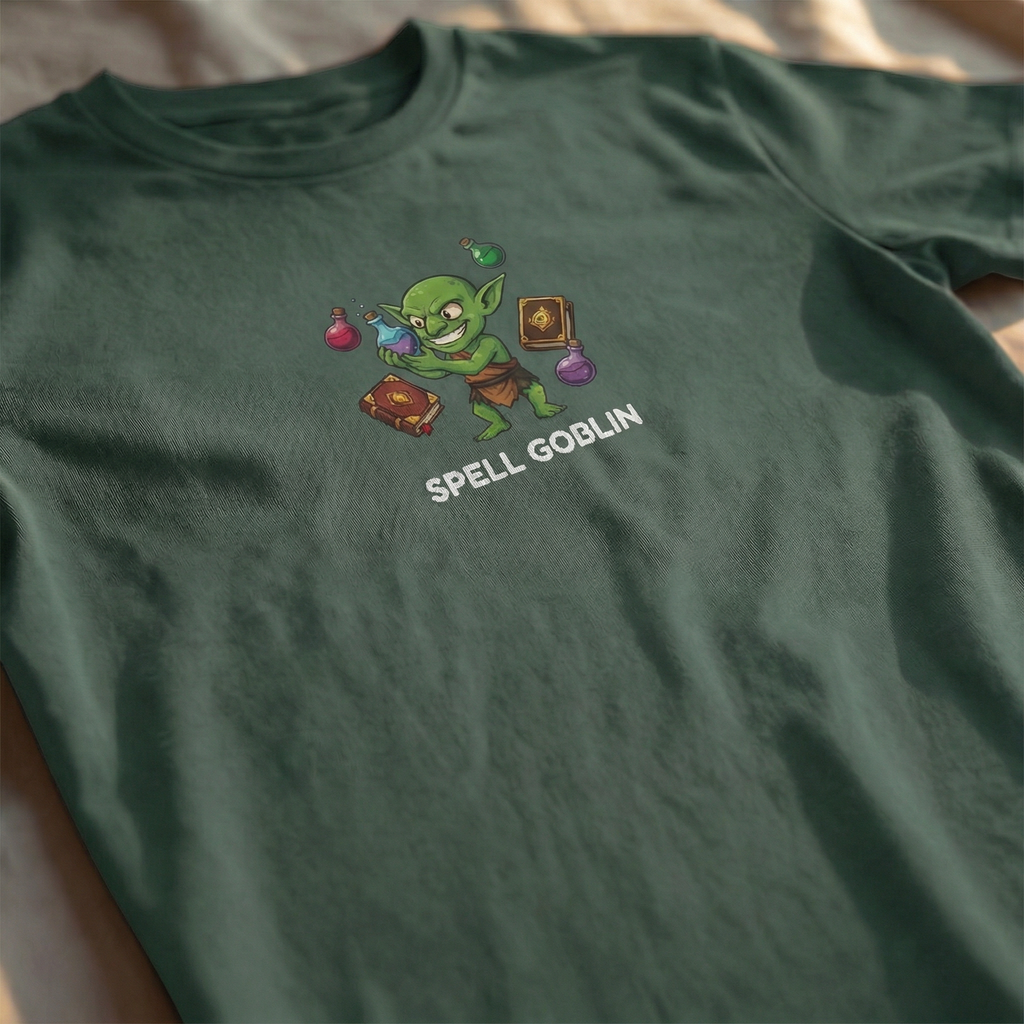 Spell Goblin T-Shirt | Funny DnD Tee | Dungeons and Dragons Gift | Potion Shirt | Gift for D&D Players