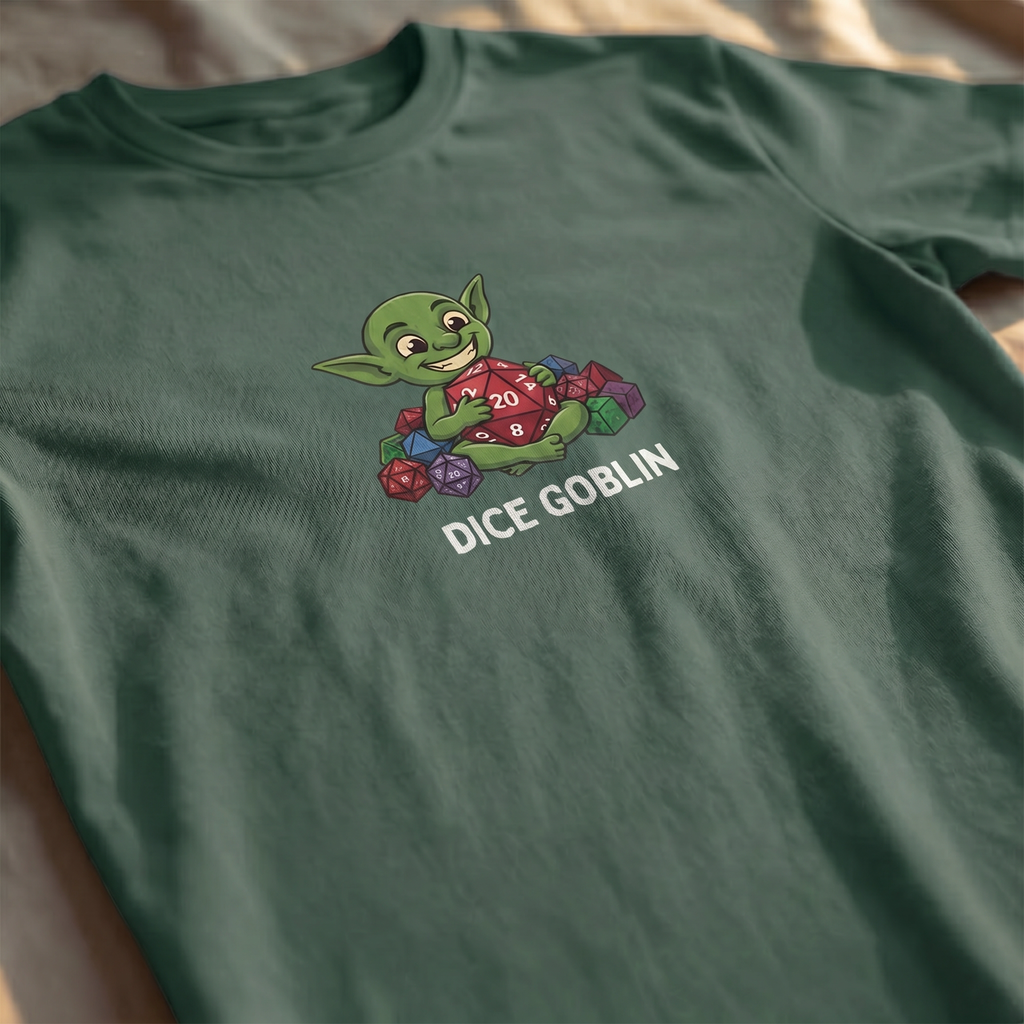 Dice Goblin T-Shirt | Funny DnD Tee | Dungeons and Dragons Gift | D20 Shirt | Gift for D&D Players