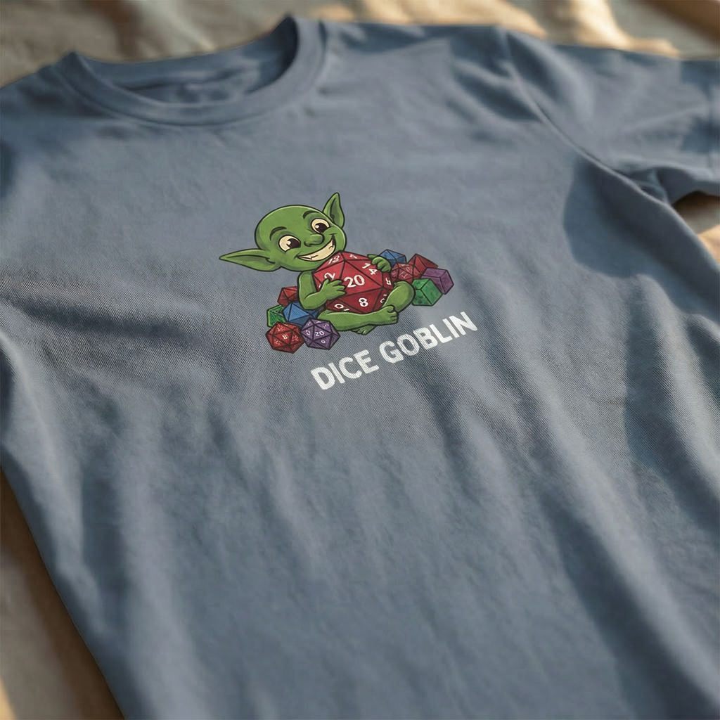 Dice Goblin T-Shirt | Funny DnD Tee | Dungeons and Dragons Gift | D20 Shirt | Gift for D&D Players