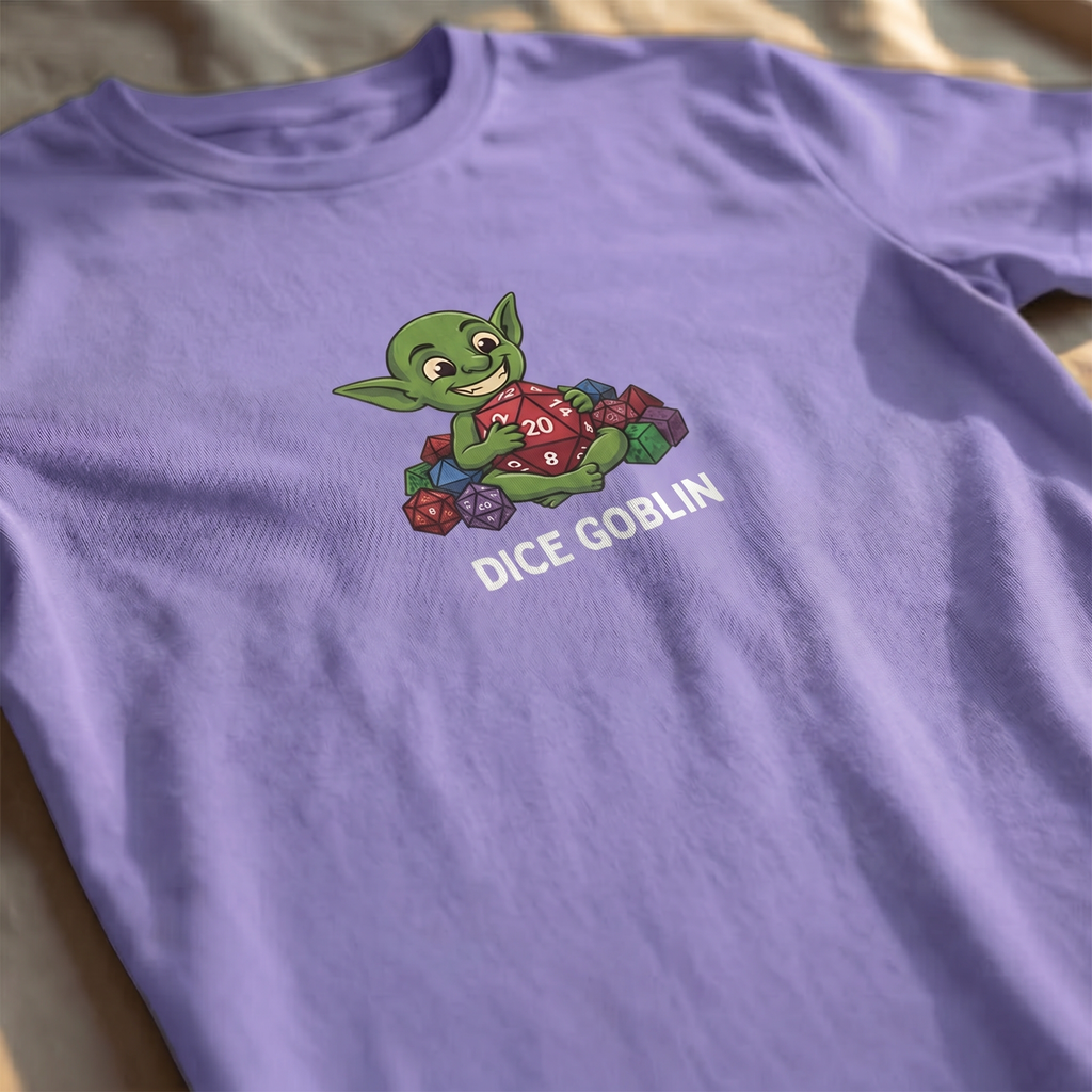Dice Goblin T-Shirt | Funny DnD Tee | Dungeons and Dragons Gift | D20 Shirt | Gift for D&D Players