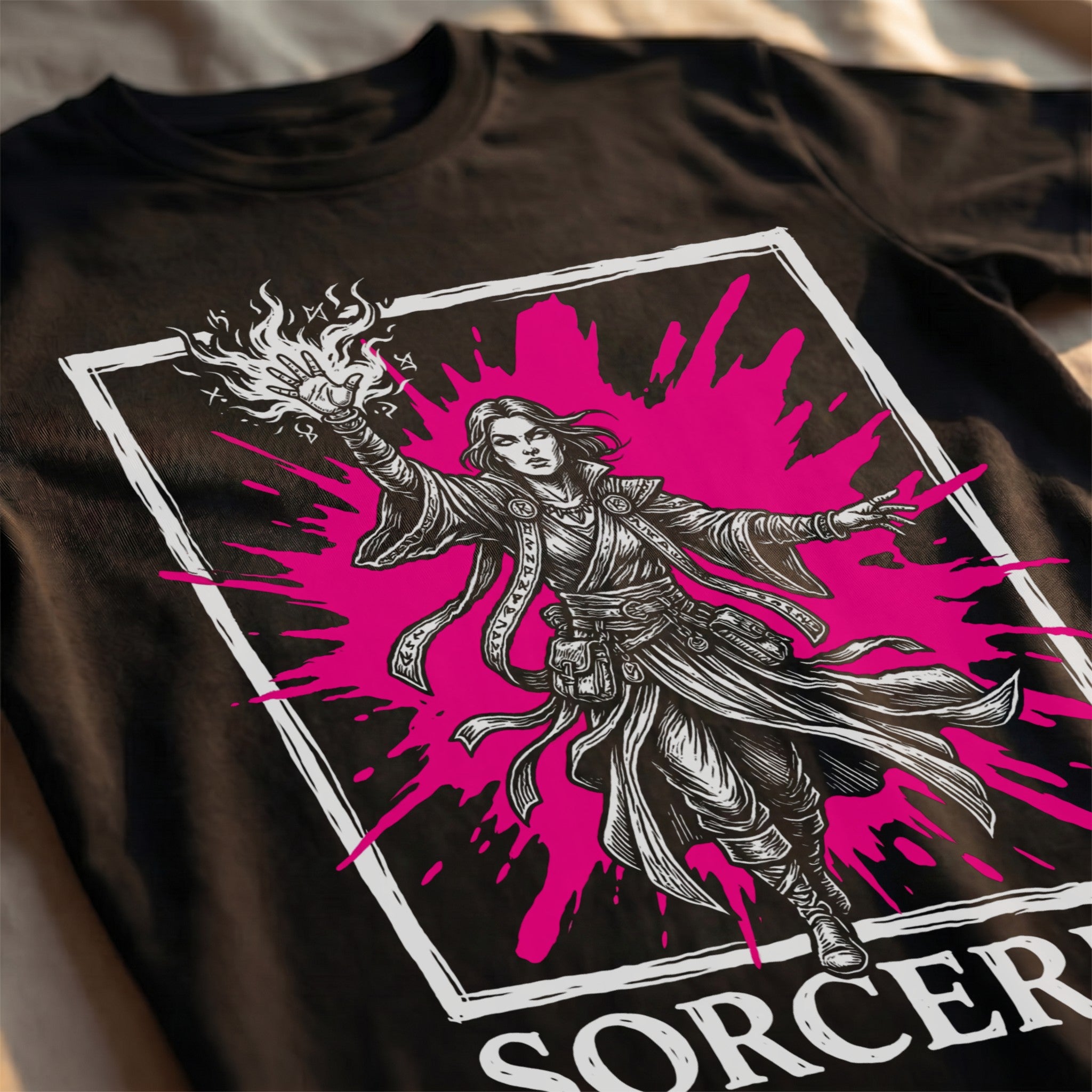 Sorcerer Class T-Shirt | D&D Innate Magic & Spellcaster Gift | Unisex Comfort Colors® 1717 Female Design
