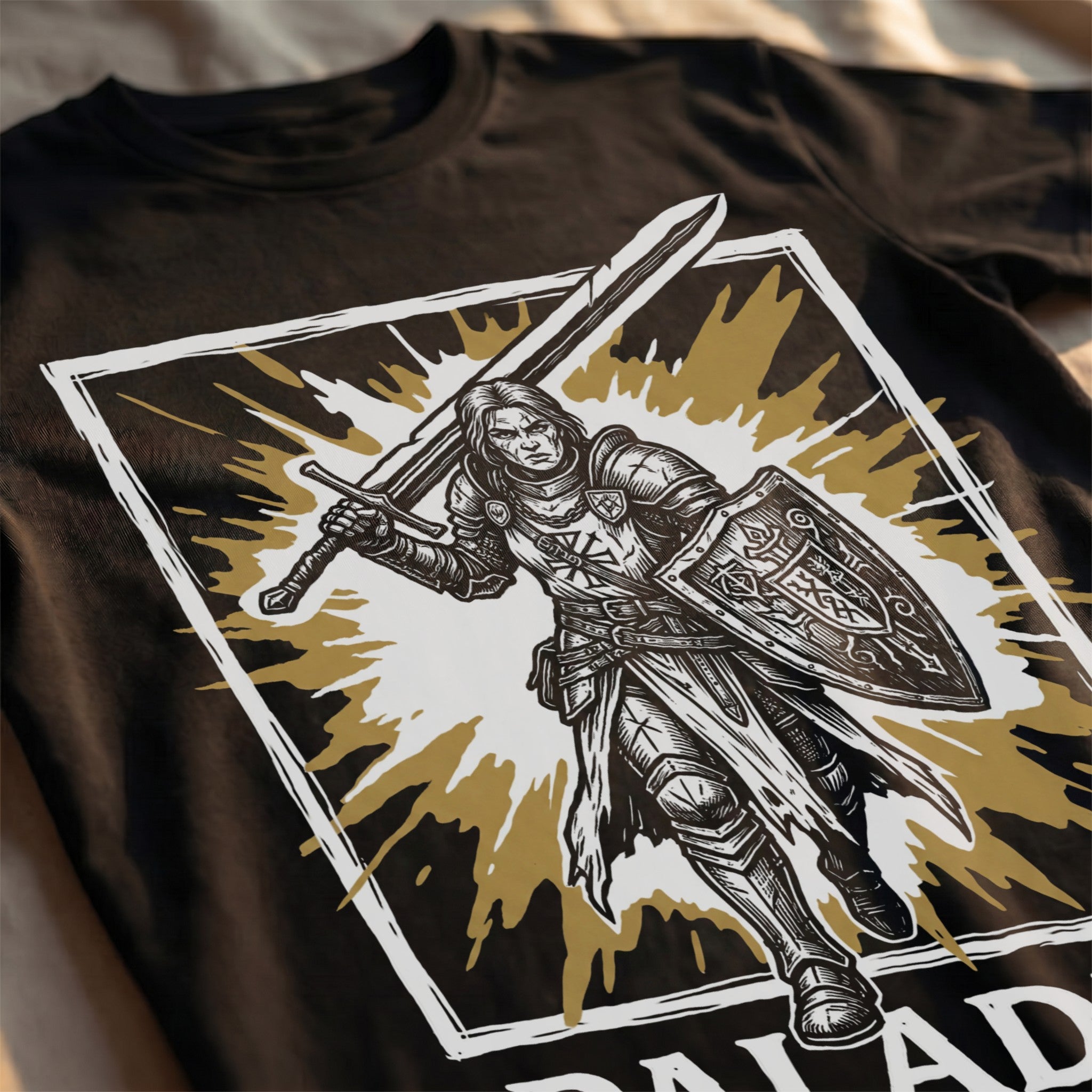 Paladin Class T-Shirt | D&D Divine Smite & Holy Warrior Gift | Unisex Comfort Colors® 1717 Female Design