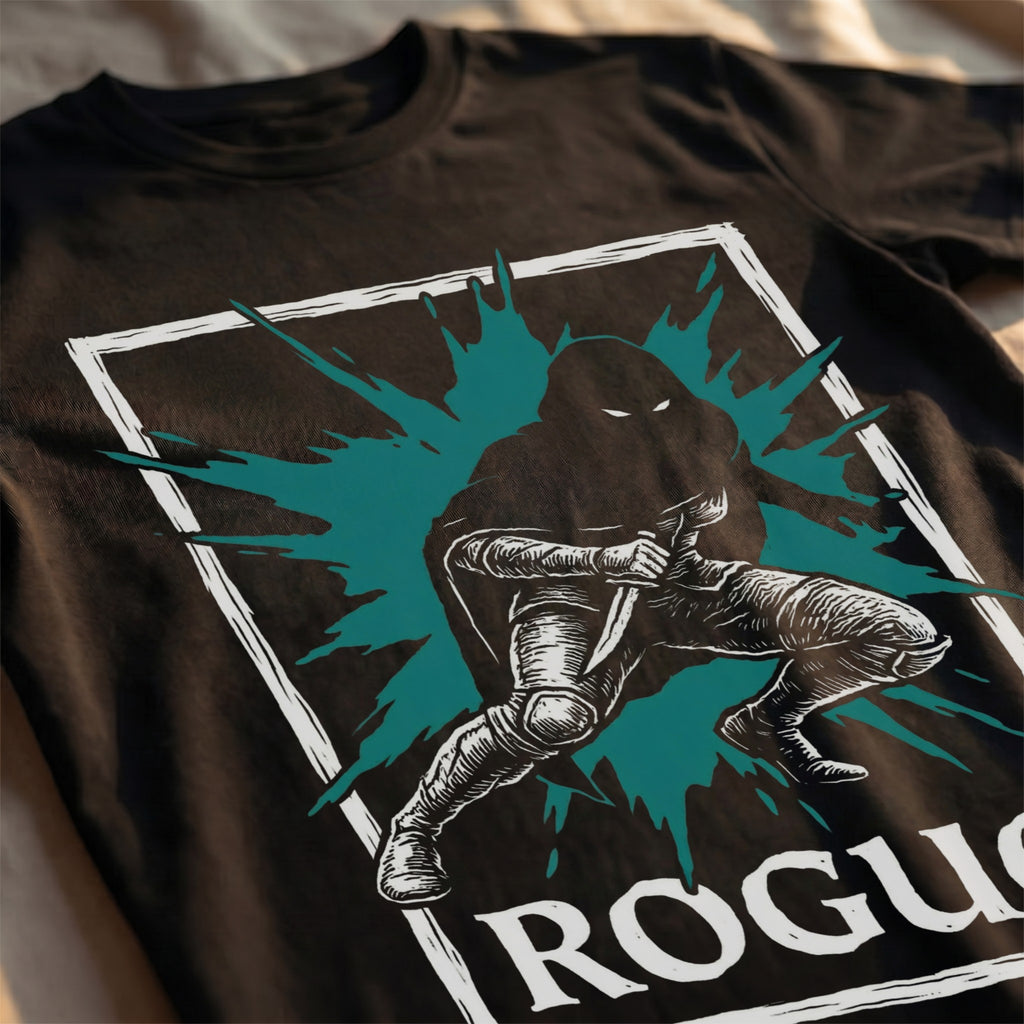 Rogue Class T-Shirt | D&D Sneak Attack & Assassin Gift | Unisex Comfort Colors® 1717 Female Design