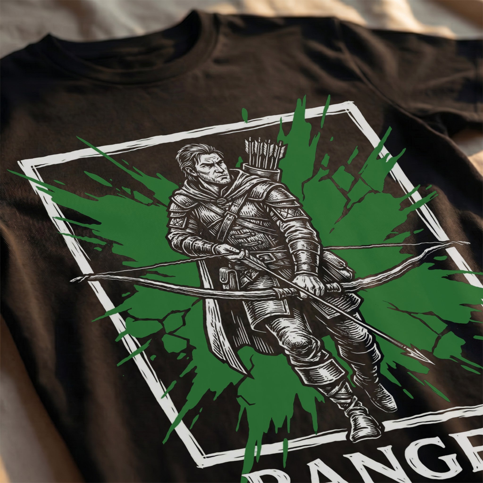 Ranger Class T-Shirt | D&D Archery & Survival Gift | Unisex Comfort Colors® 1717 Male Design