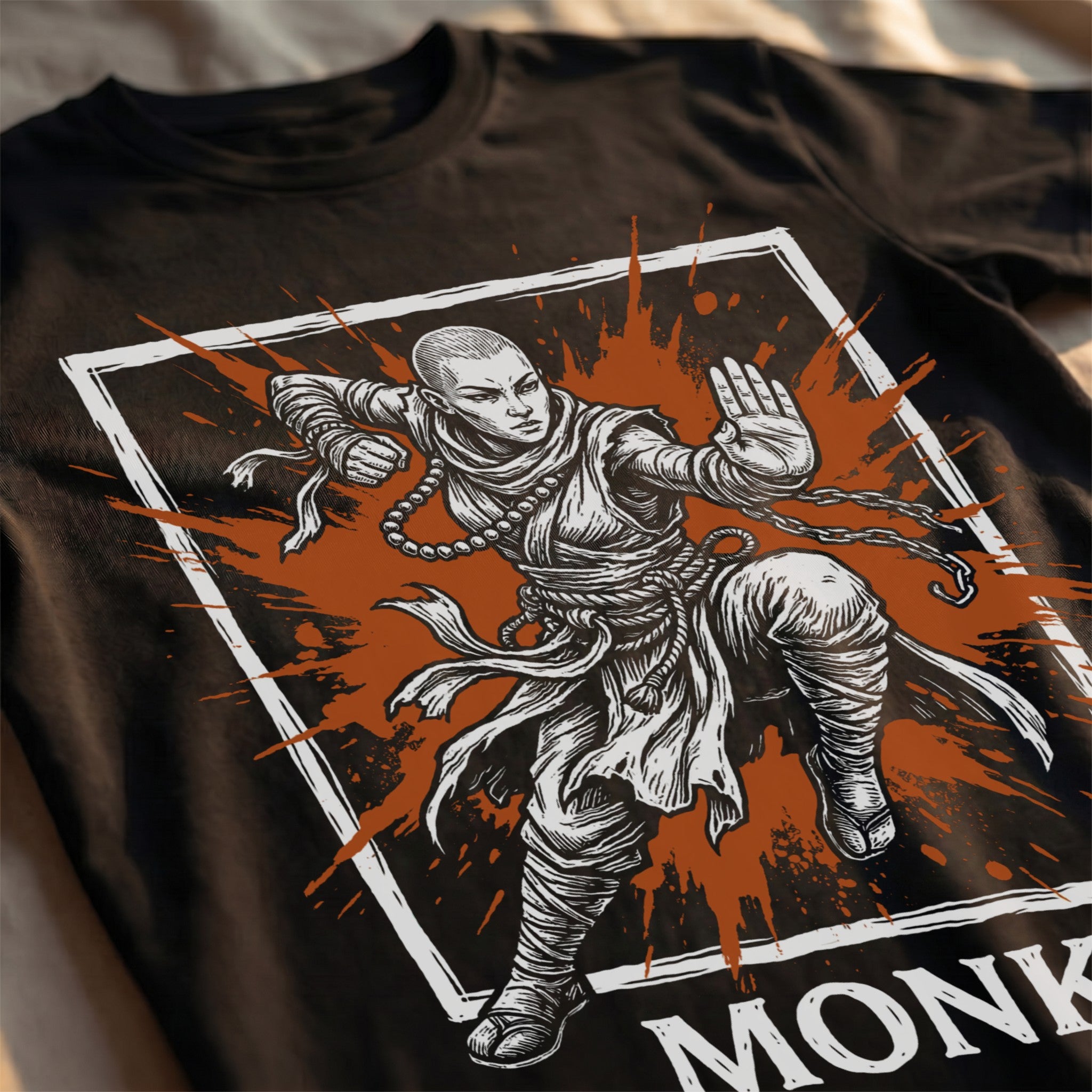 Monk Class T-Shirt | D&D Martial Arts & Ki Gift | Unisex Comfort Colors® 1717 Female Design
