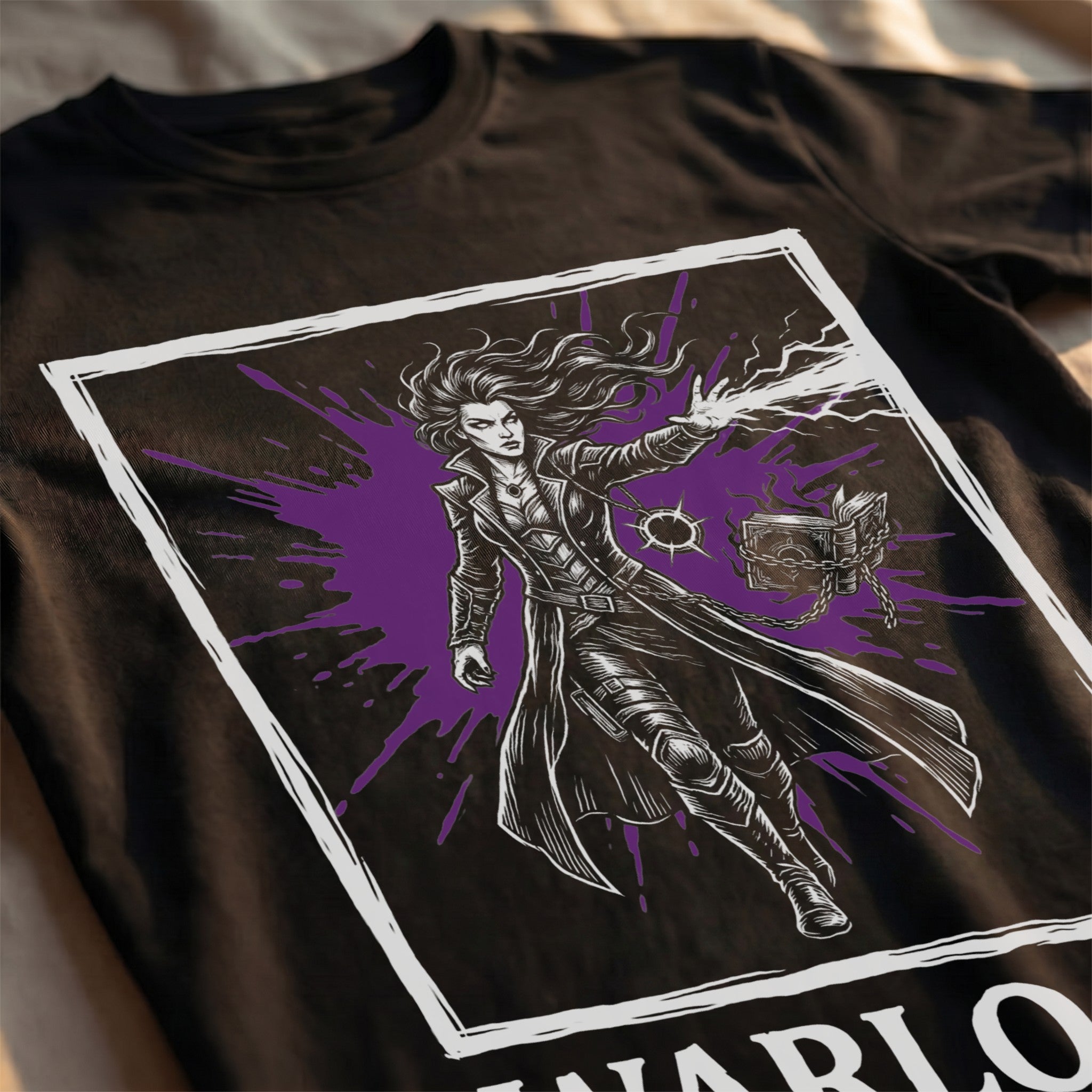Warlock Class T-Shirt | D&D Eldritch Blast Gift | Unisex Comfort Colors® 1717 Female Design