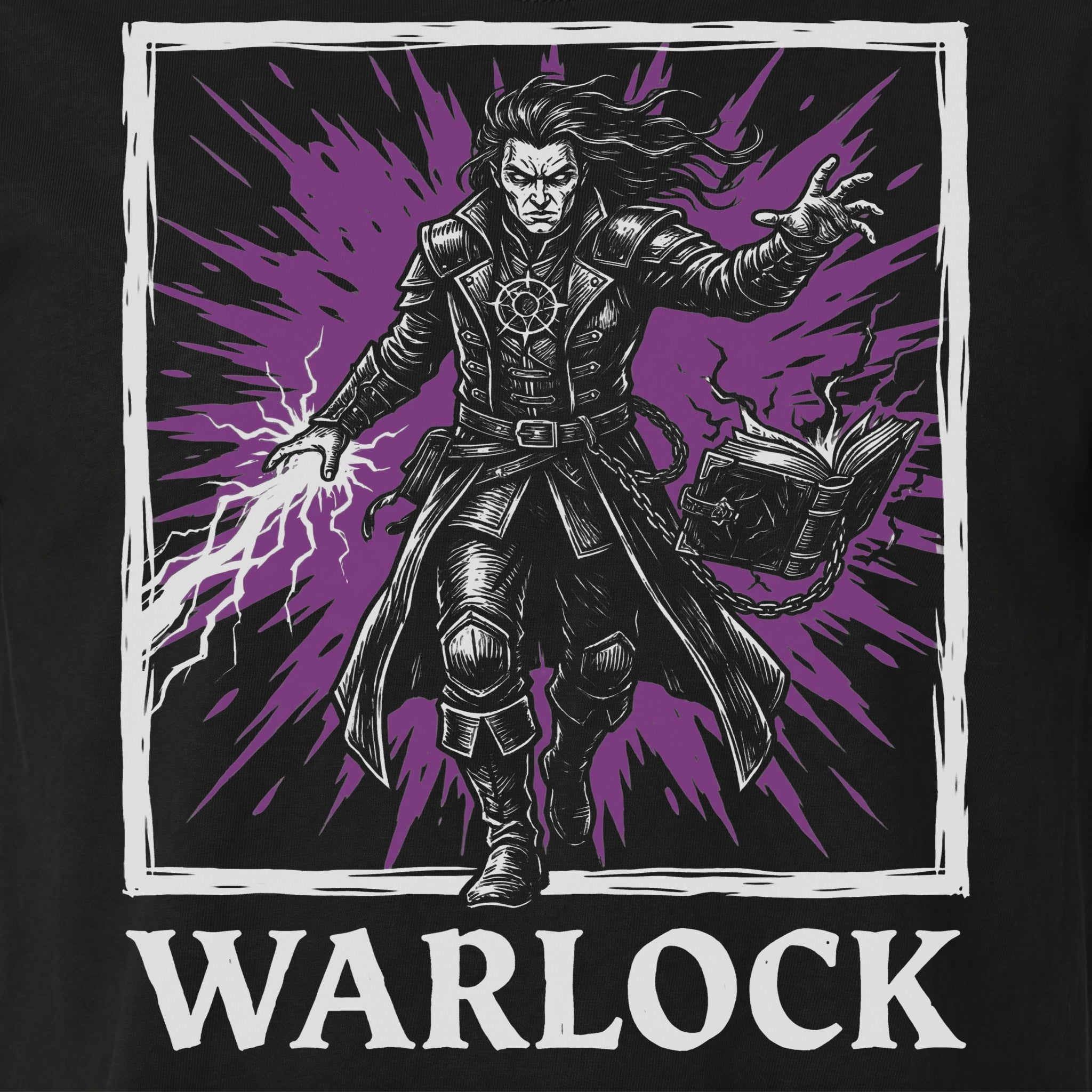 Warlock Class T-Shirt | D&D Eldritch Blast Gift | Unisex Comfort Colors® 1717 Male Design