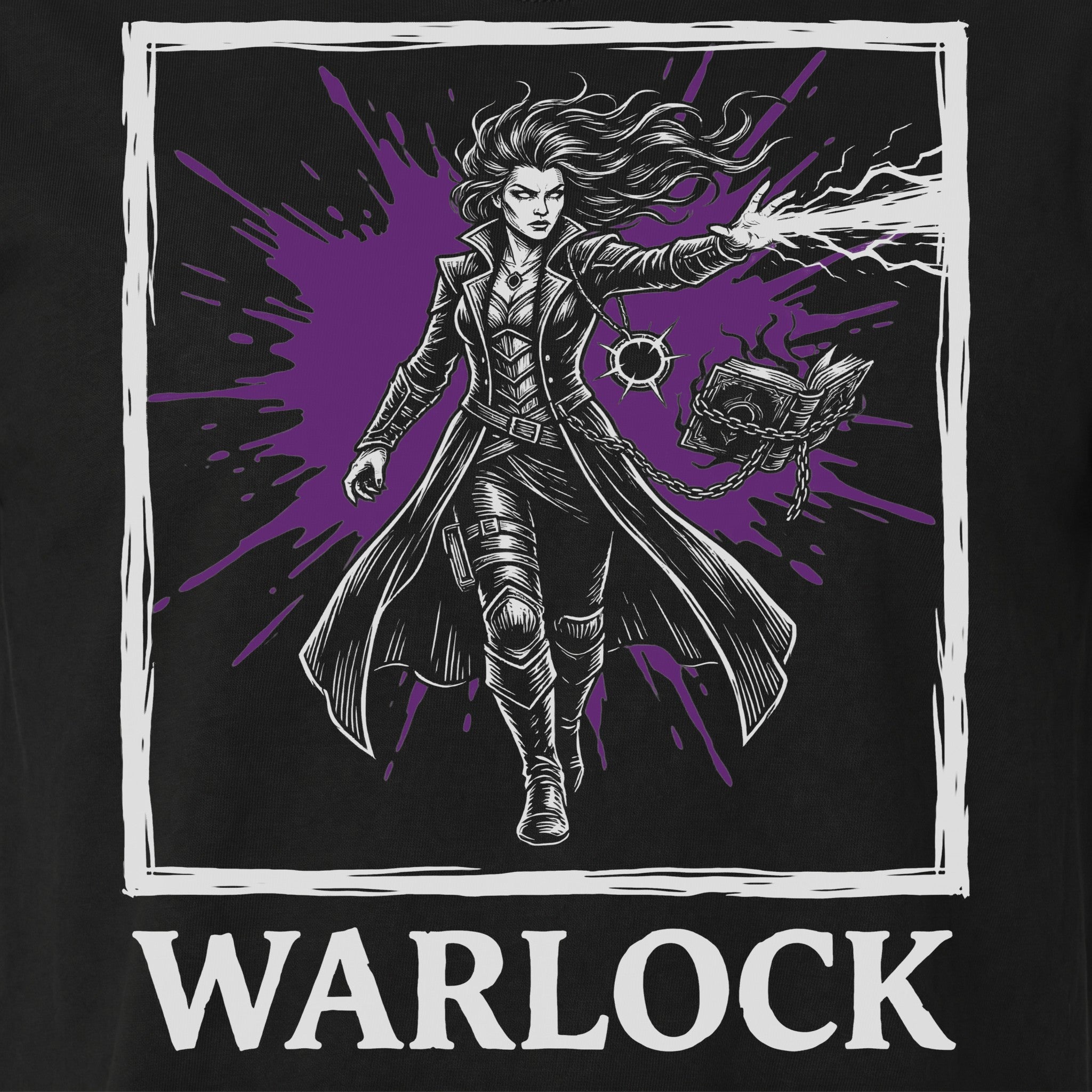 Warlock Class T-Shirt | D&D Eldritch Blast Gift | Unisex Comfort Colors® 1717 Female Design
