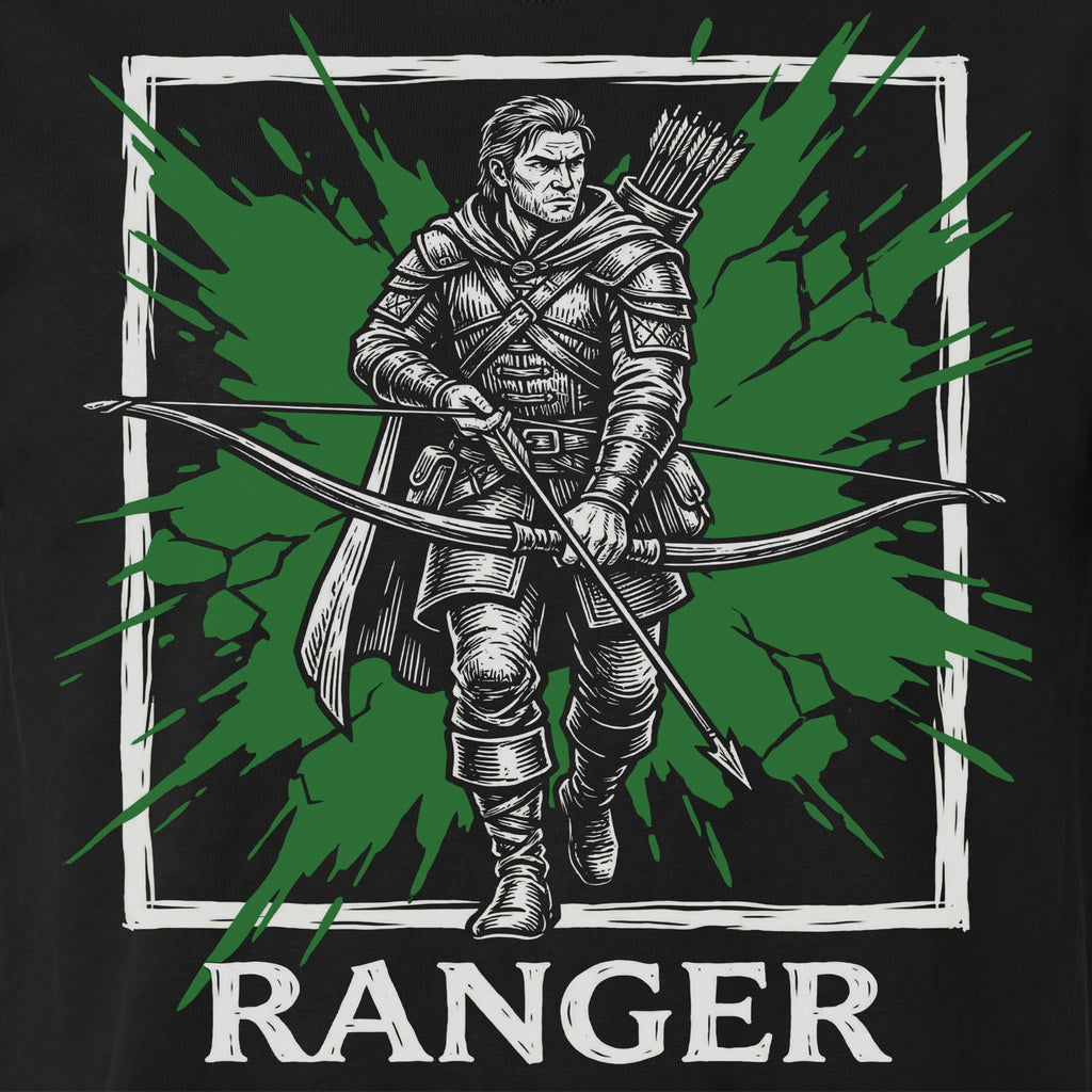Ranger Class T-Shirt | D&D Archery & Survival Gift | Unisex Comfort Colors® 1717 Male Design