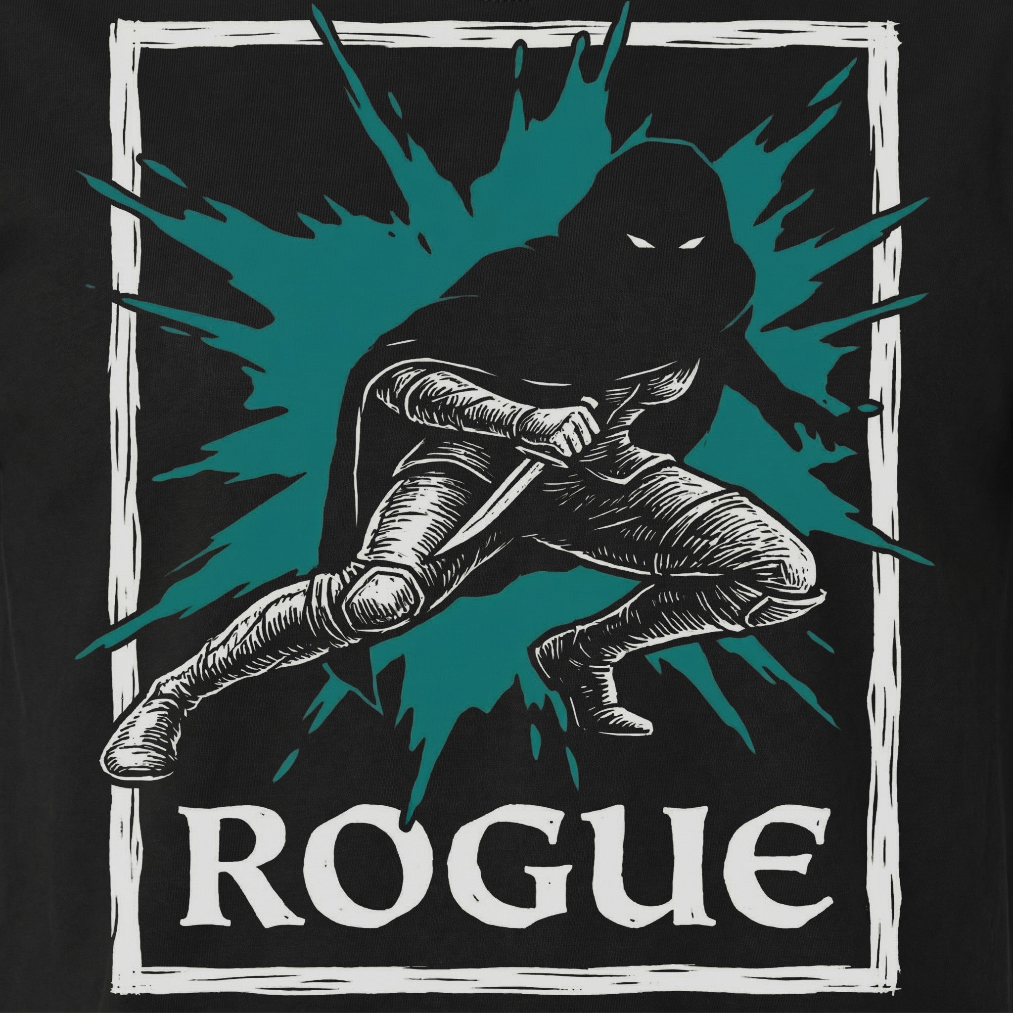 Rogue Class T-Shirt | D&D Sneak Attack & Assassin Gift | Unisex Comfort Colors® 1717 Female Design