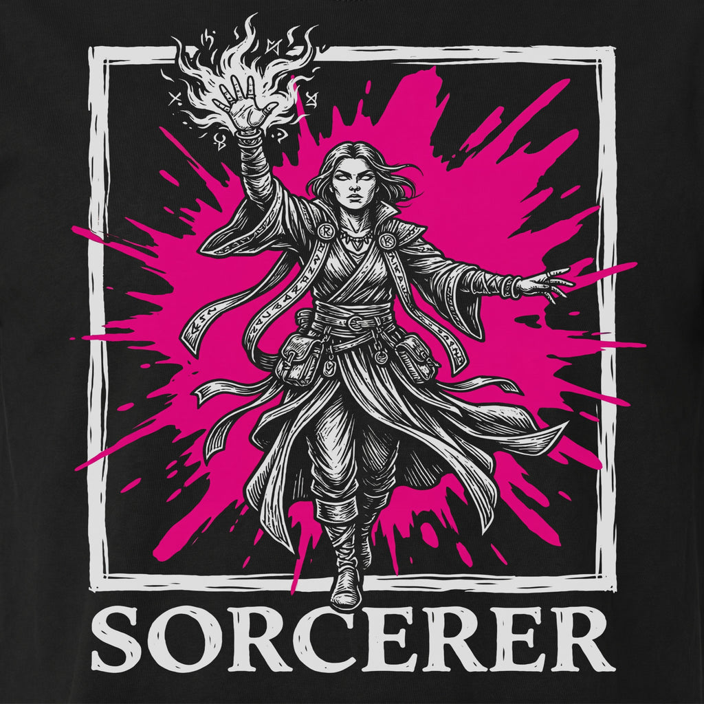 Sorcerer Class T-Shirt | D&D Innate Magic & Spellcaster Gift | Unisex Comfort Colors® 1717 Female Design
