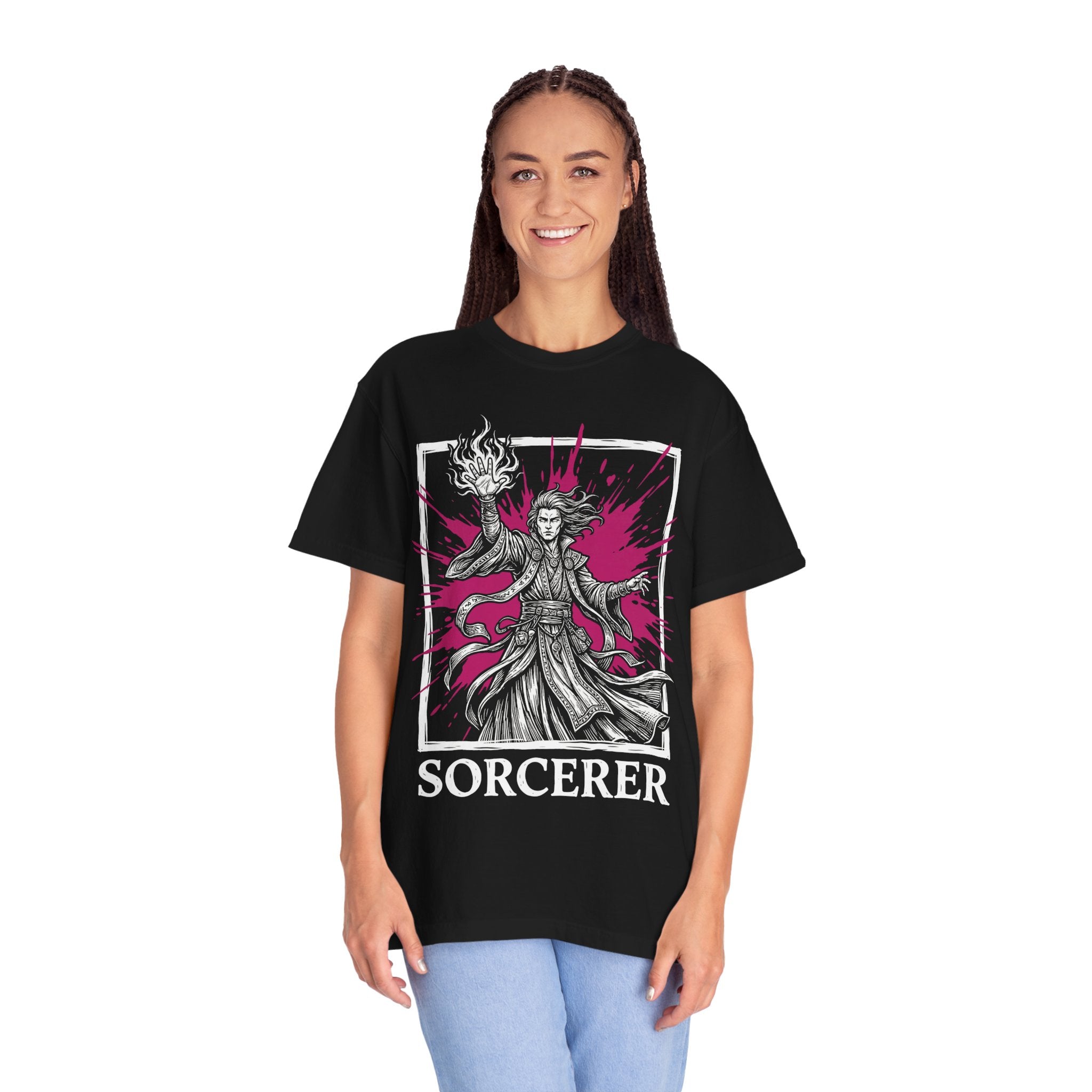 Sorcerer Class T-Shirt | D&D Innate Magic & Spellcaster Gift | Unisex Comfort Colors® 1717 Male Design