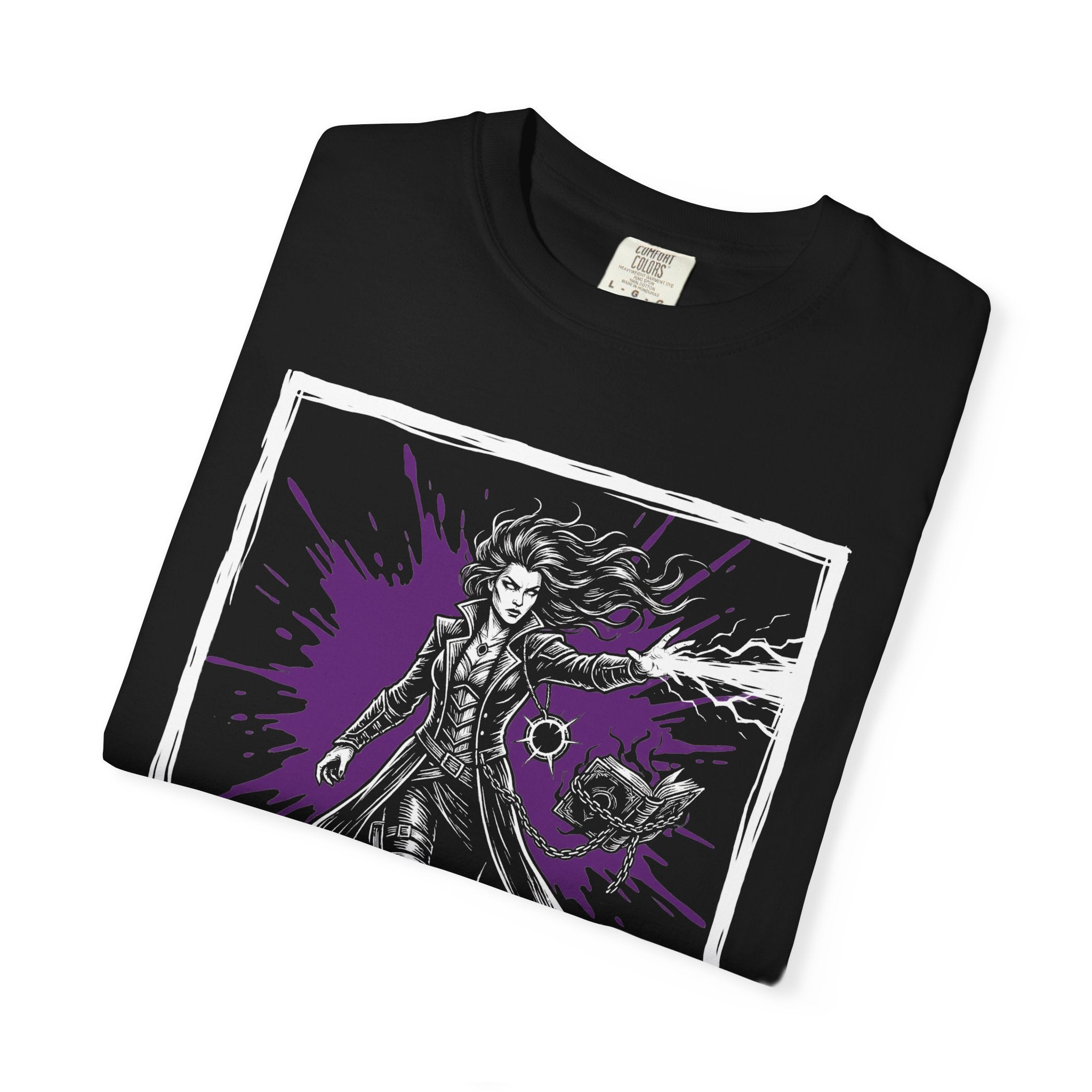 Warlock Class T-Shirt | D&D Eldritch Blast Gift | Unisex Comfort Colors® 1717 Female Design