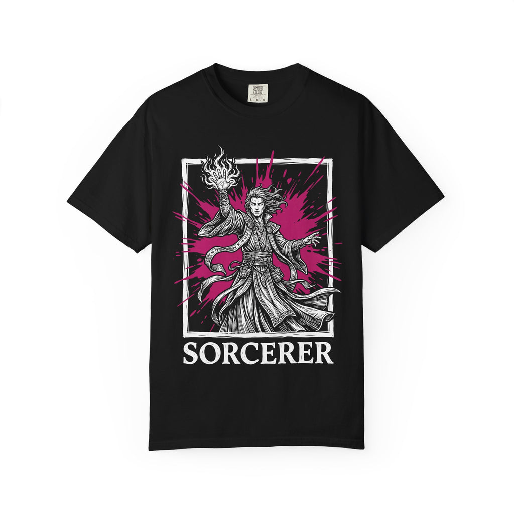 Sorcerer Class T-Shirt | D&D Innate Magic & Spellcaster Gift | Unisex Comfort Colors® 1717 Male Design