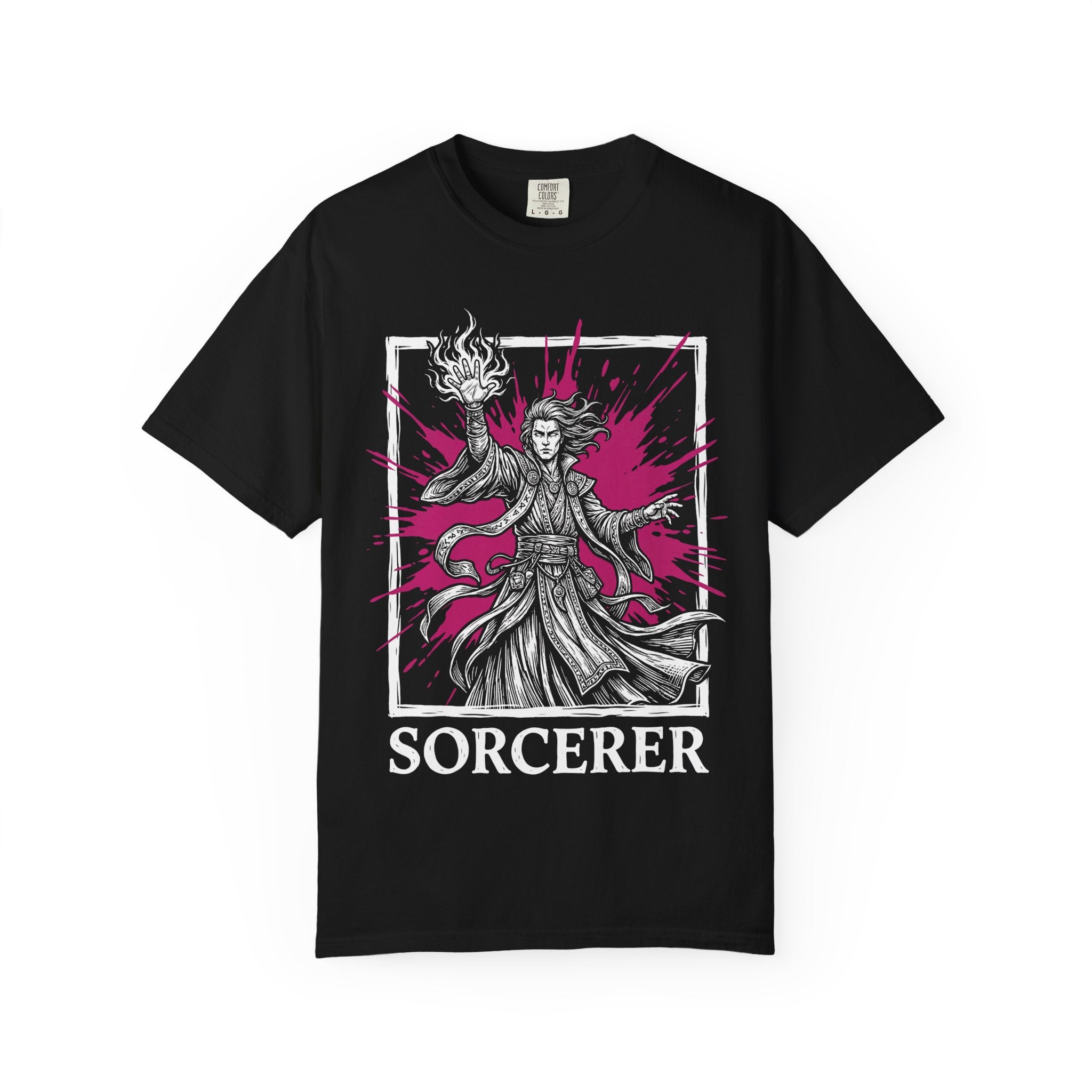 Sorcerer Class T-Shirt | D&D Innate Magic & Spellcaster Gift | Unisex Comfort Colors® 1717 Male Design