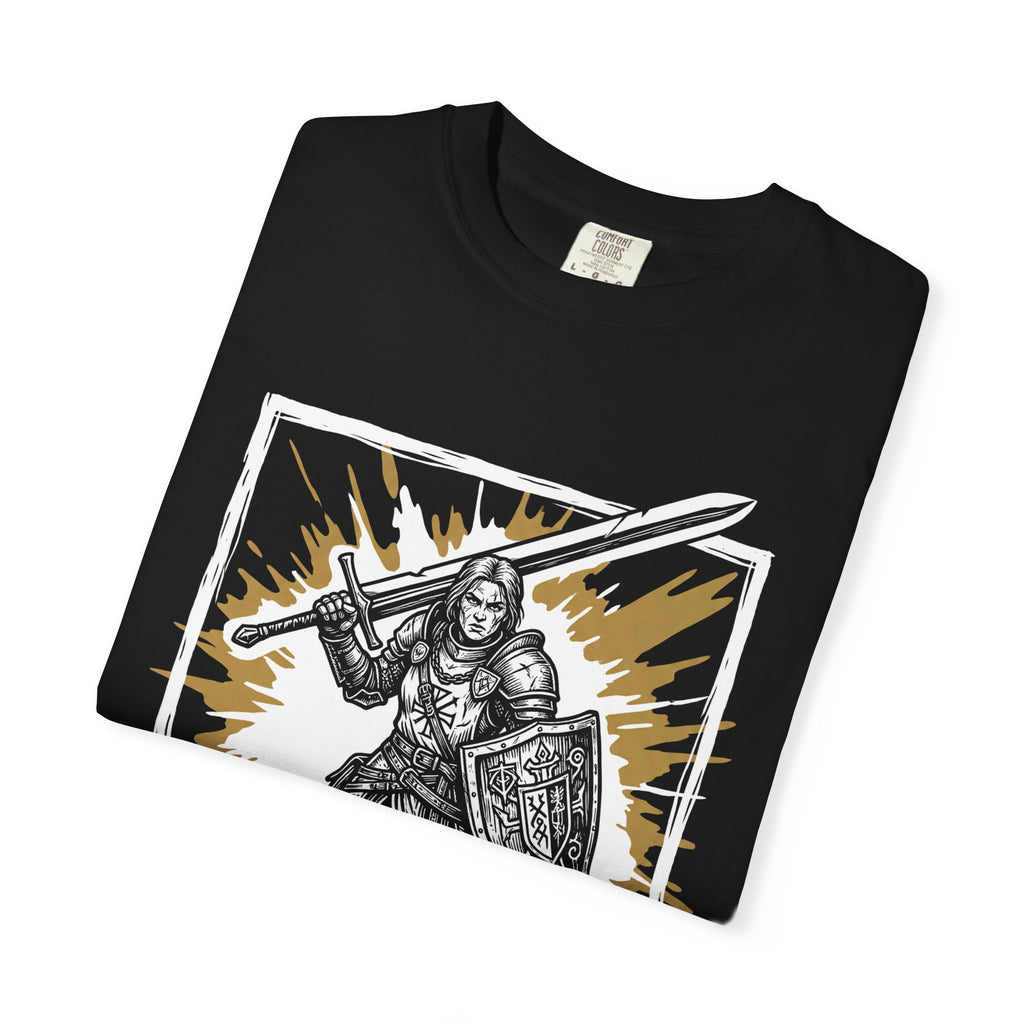 Paladin Class T-Shirt | D&D Divine Smite & Holy Warrior Gift | Unisex Comfort Colors® 1717 Female Design