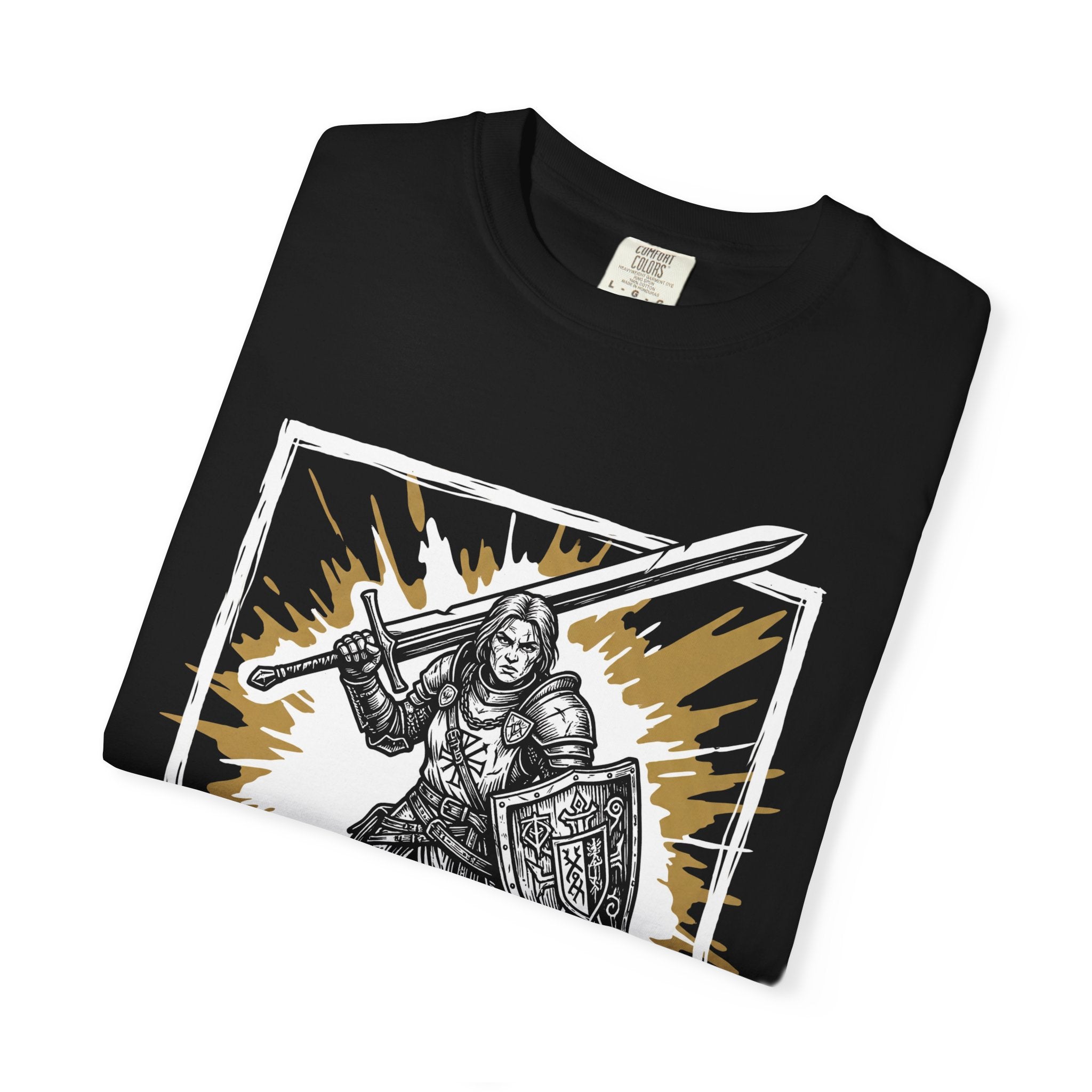 Paladin Class T-Shirt | D&D Divine Smite & Holy Warrior Gift | Unisex Comfort Colors® 1717 Female Design