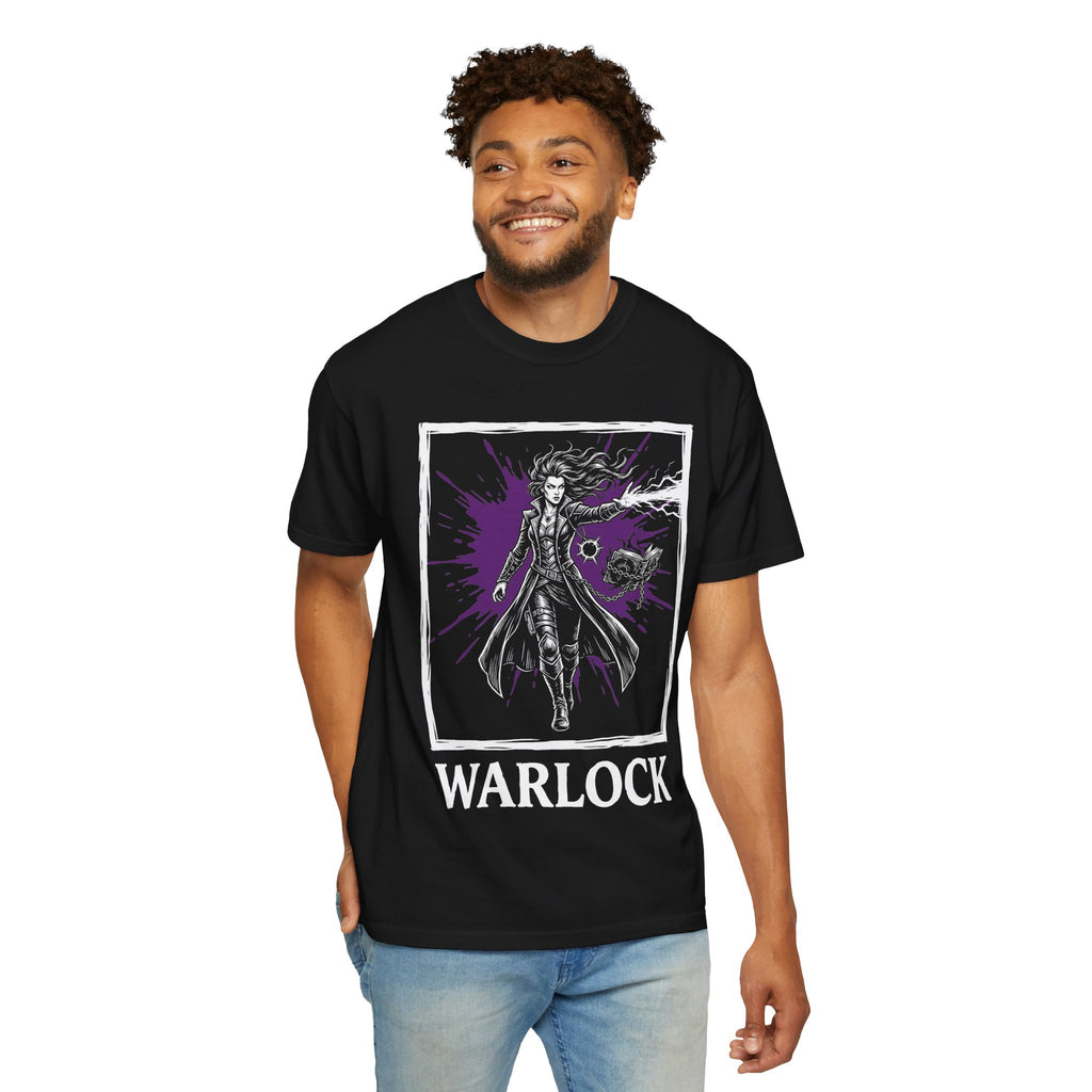 Warlock Class T-Shirt | D&D Eldritch Blast Gift | Unisex Comfort Colors® 1717 Female Design