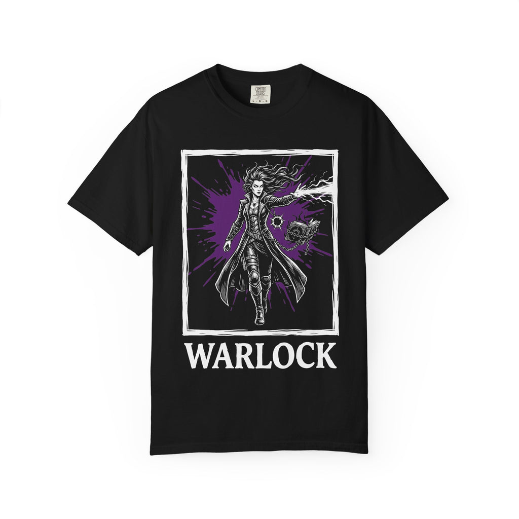 Warlock Class T-Shirt | D&D Eldritch Blast Gift | Unisex Comfort Colors® 1717 Female Design