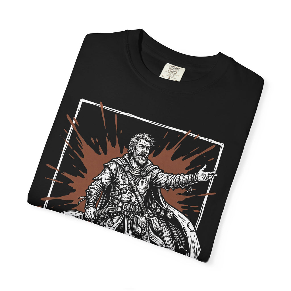 Bard Class T-Shirt | D&D Bardic Inspiration & Lute Gift | Unisex Comfort Colors® 1717 Male Design