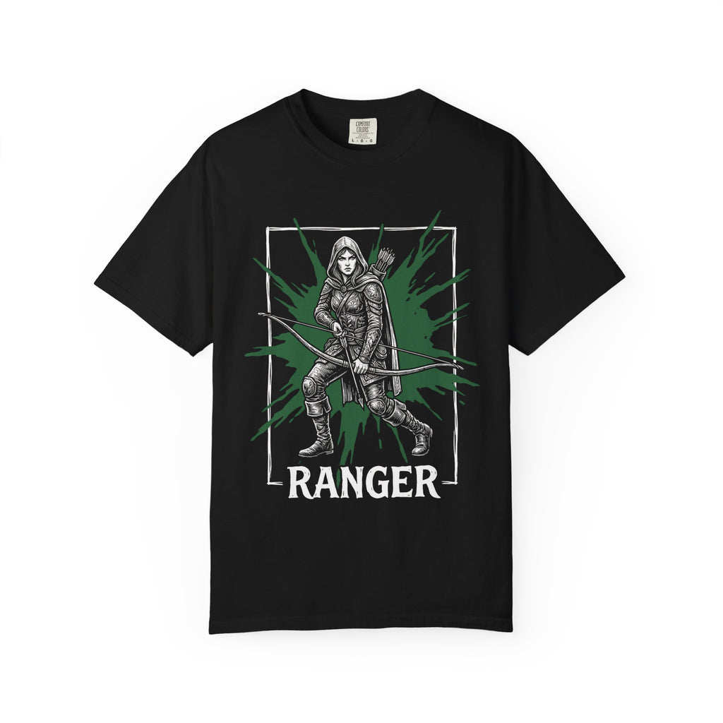Ranger Class T-Shirt | D&D Archery & Survival Gift | Unisex Comfort Colors® 1717 Female Design