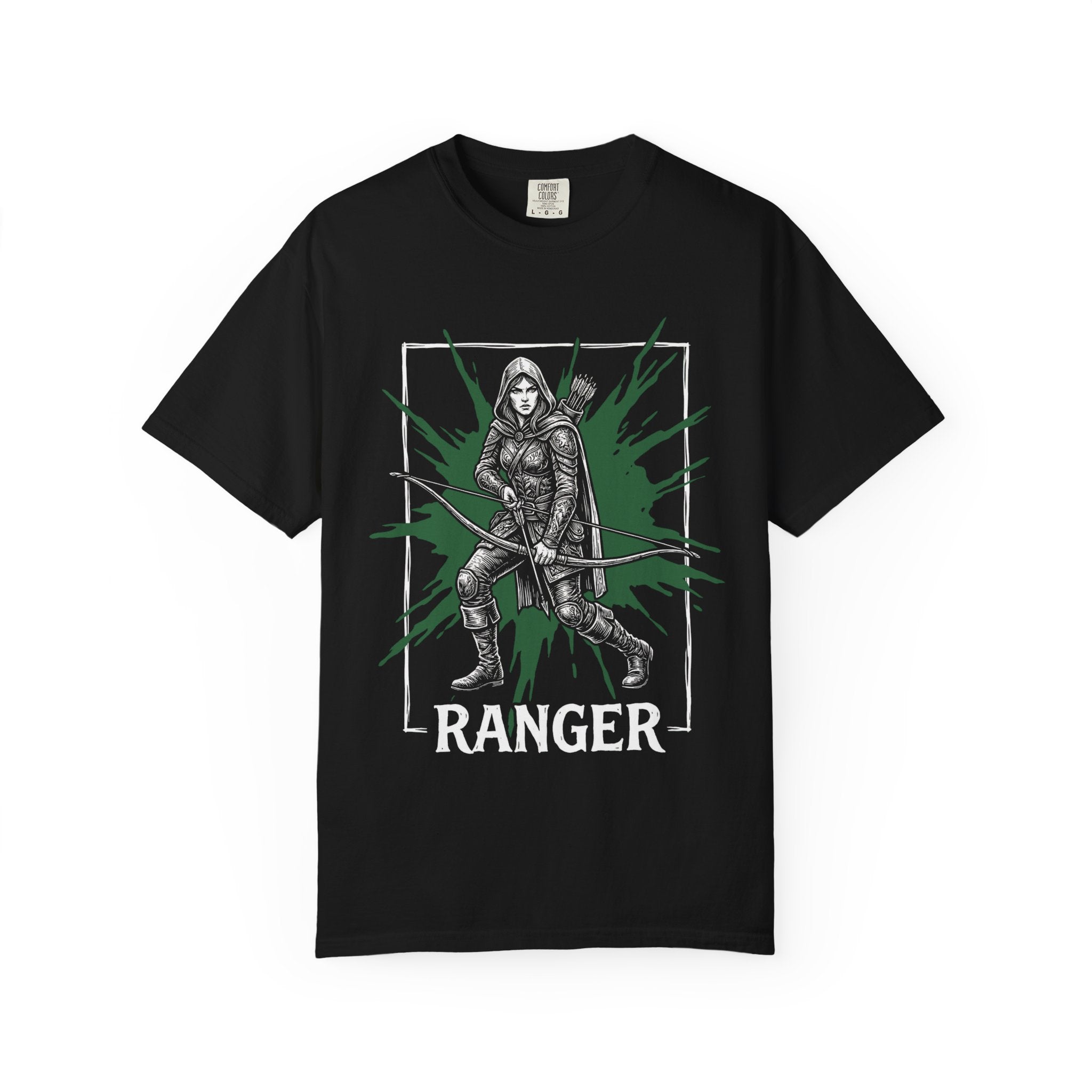 Ranger Class T-Shirt | D&D Archery & Survival Gift | Unisex Comfort Colors® 1717 Female Design