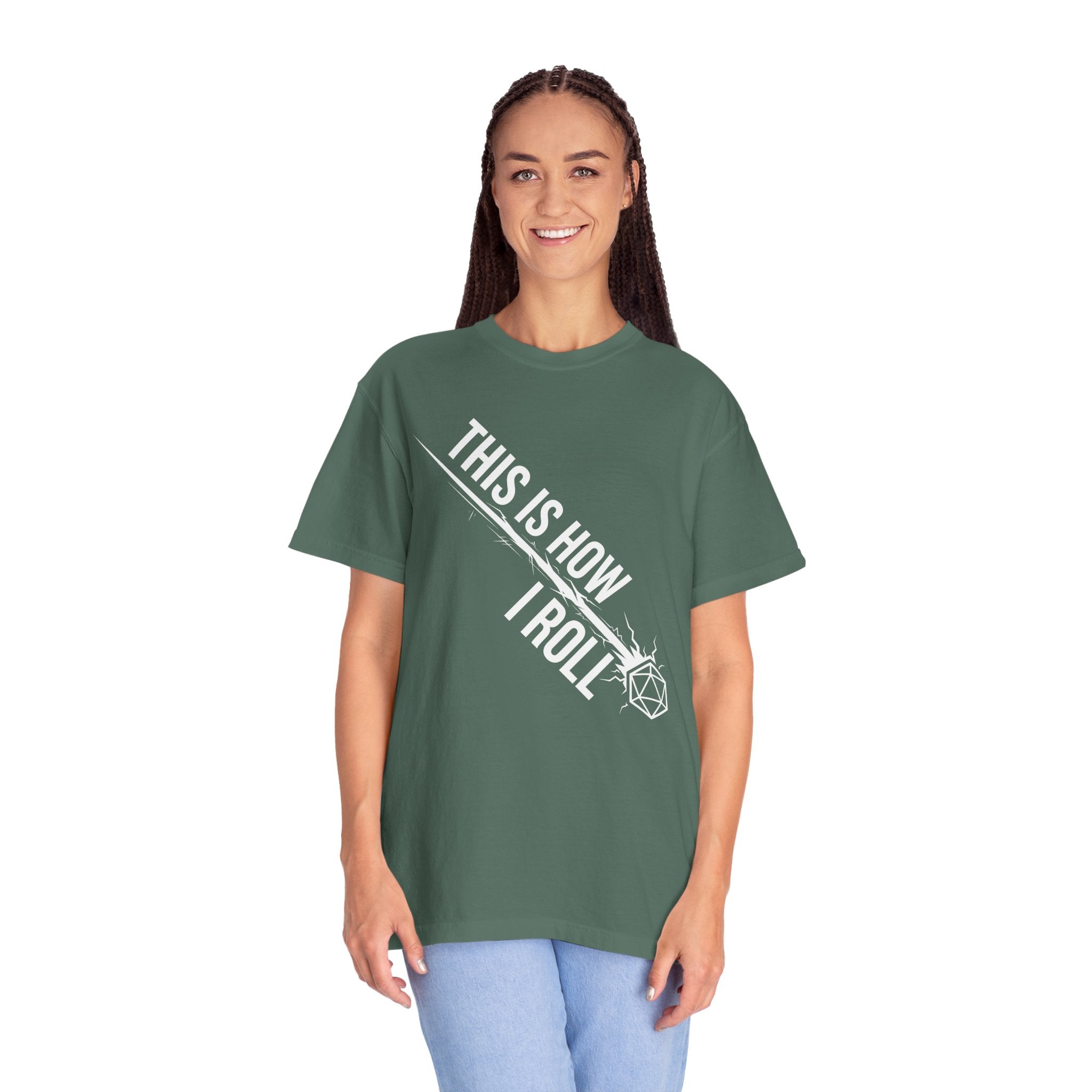This Is How I Roll T-Shirt | Funny D20 RPG Dice Gift | Unisex Comfort Colors® 1717
